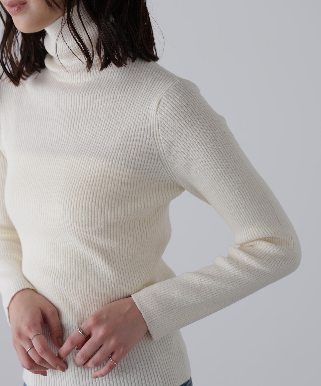 ボルドー 追加生産予約】タートルネックリブニット | FREE'S MART