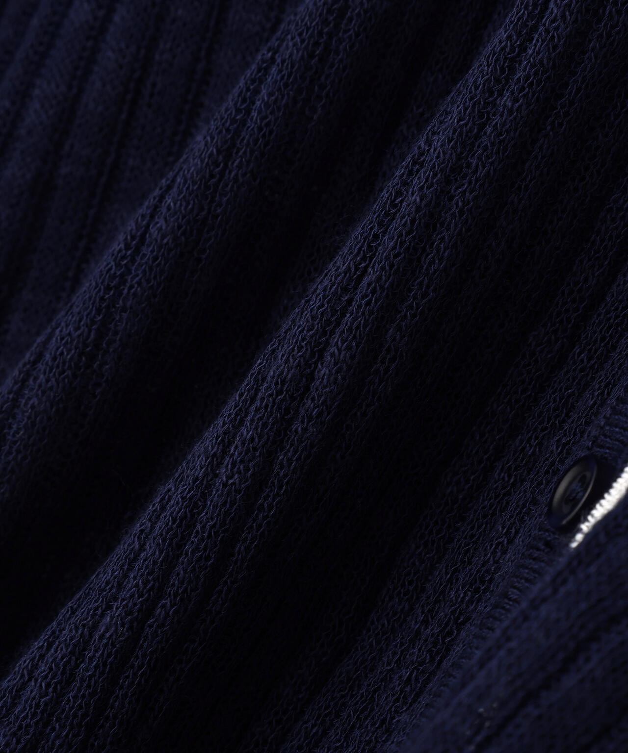 配色ラインスカラップシアーリブカーディガン