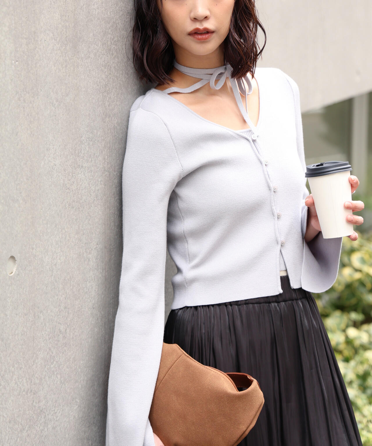 キャミレイヤードニットカーディガン