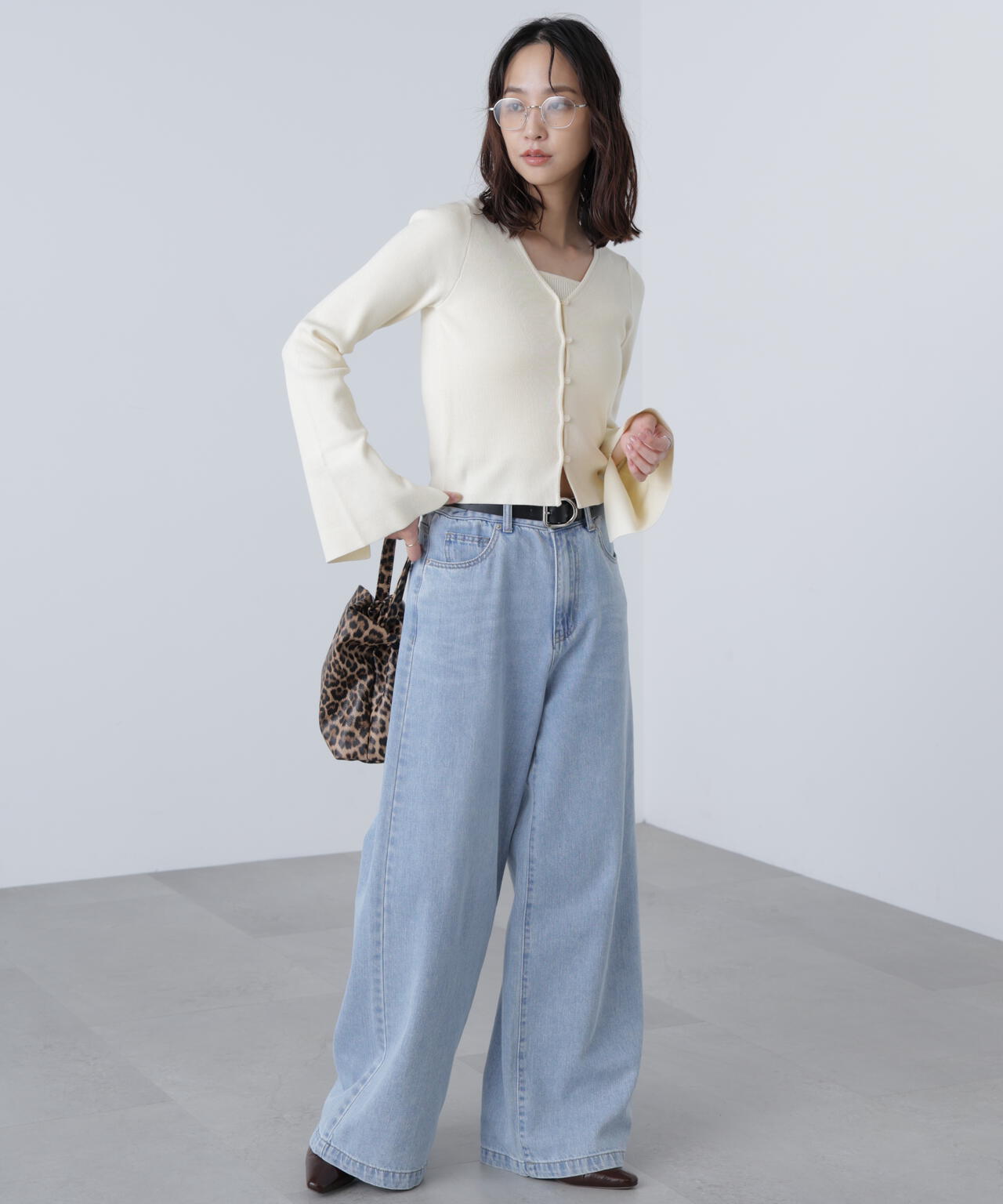 キャミレイヤードニットカーディガン