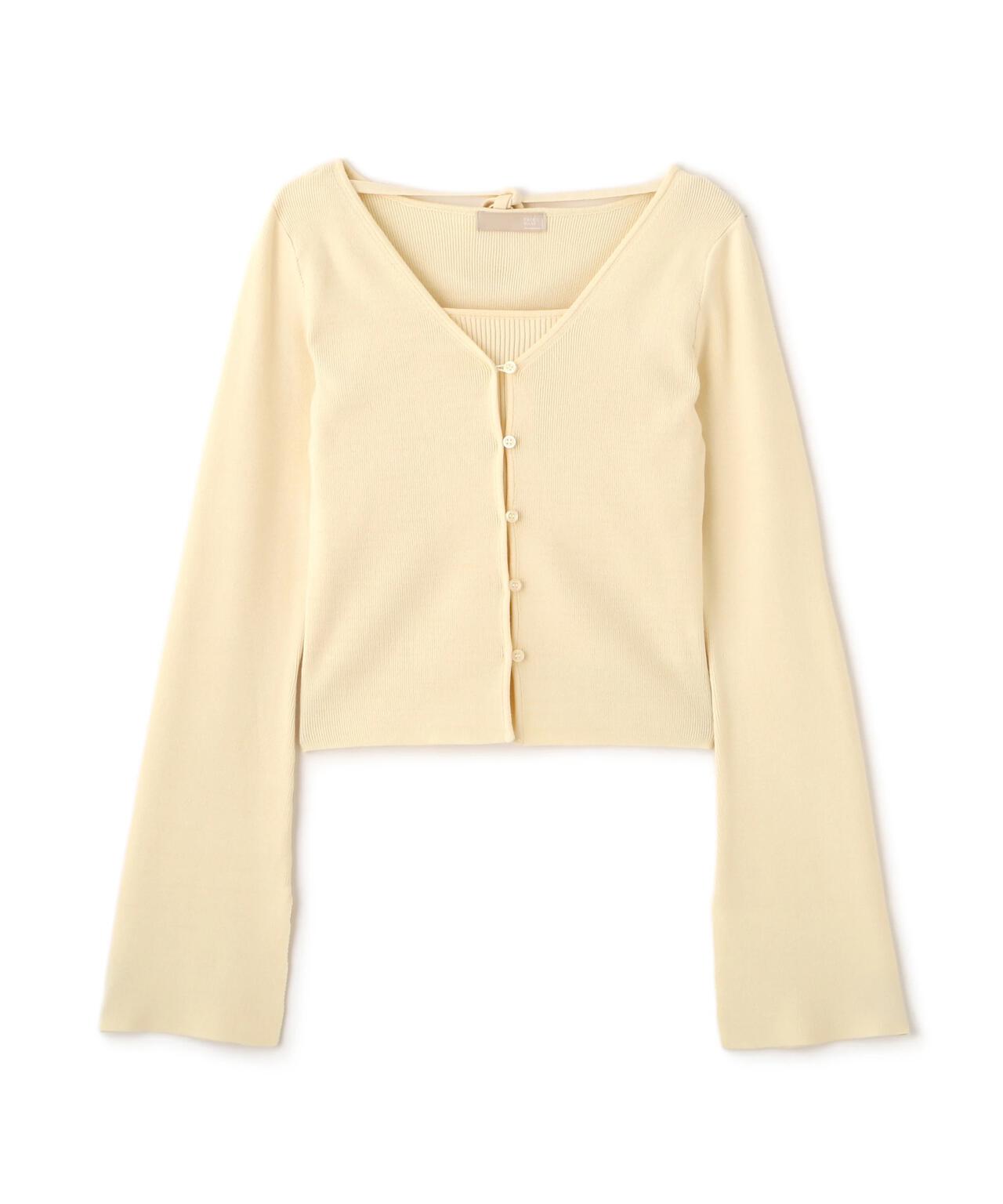 キャミレイヤードニットカーディガン