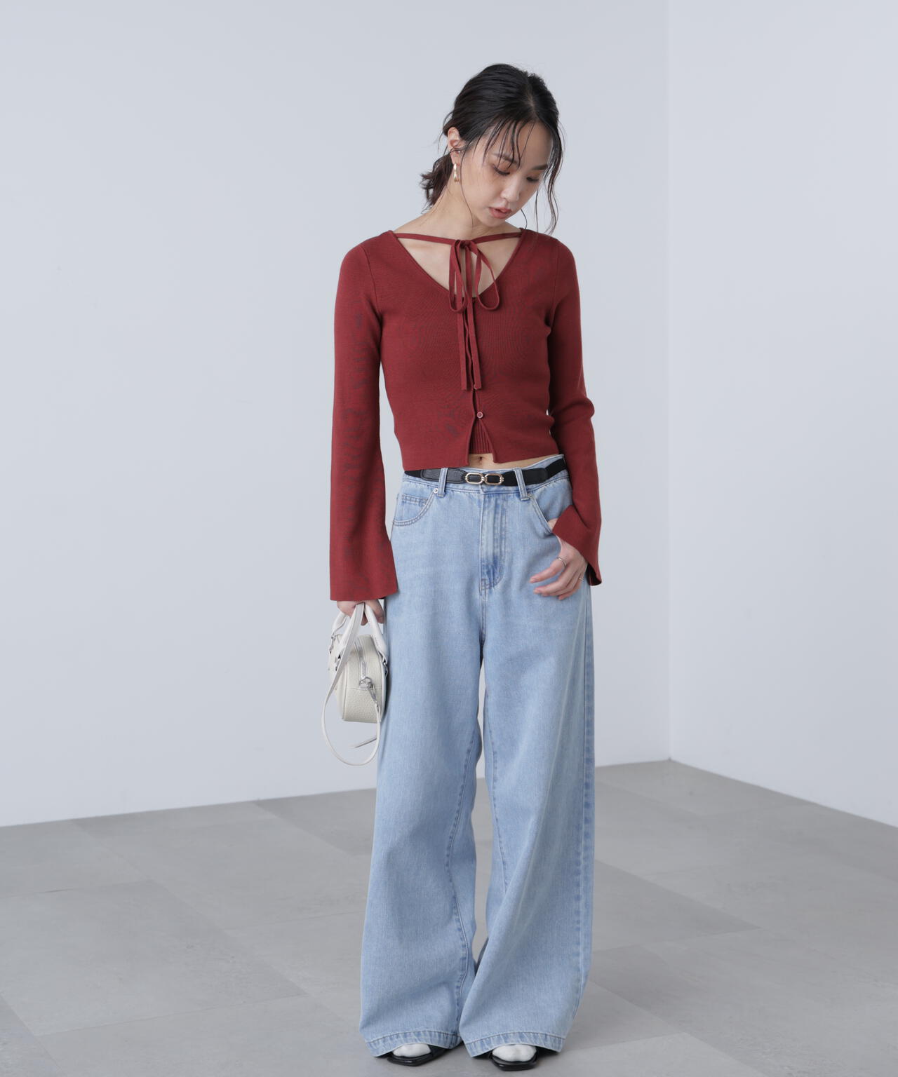 キャミレイヤードニットカーディガン