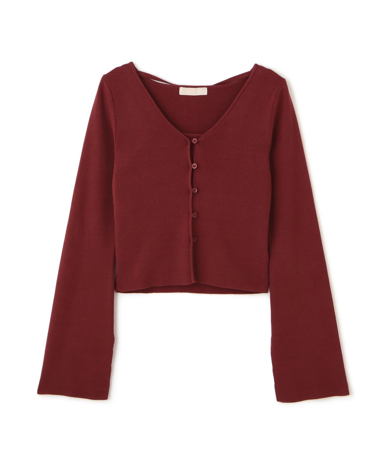 キャミレイヤードニットカーディガン