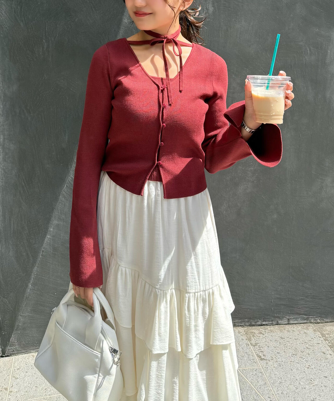 オフ 追加生産予約】キャミレイヤードニットカーディガン