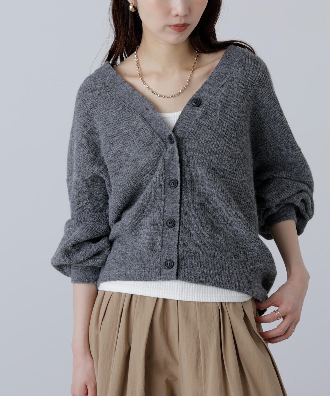 5GモヘヤタッチVネックカーディガン | FREE'S MART（フリーズマート