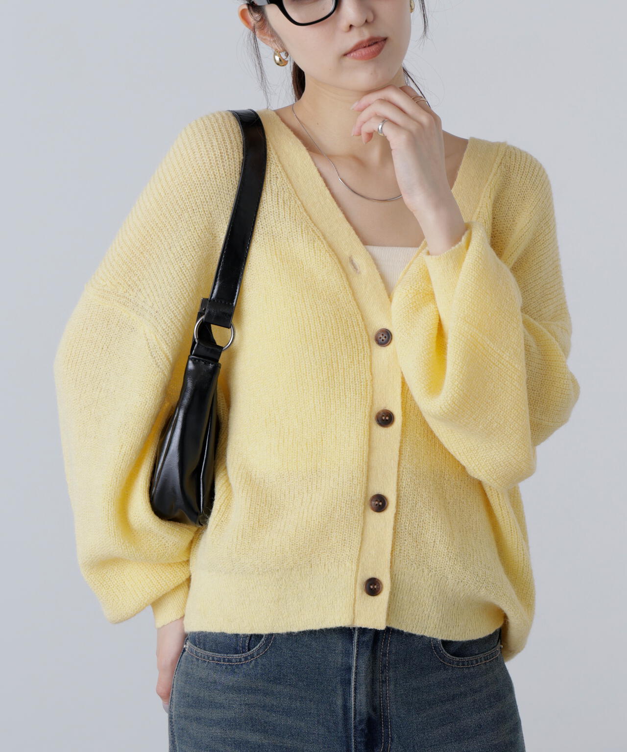 5GモヘヤタッチVネックカーディガン | FREE'S MART（フリーズマート