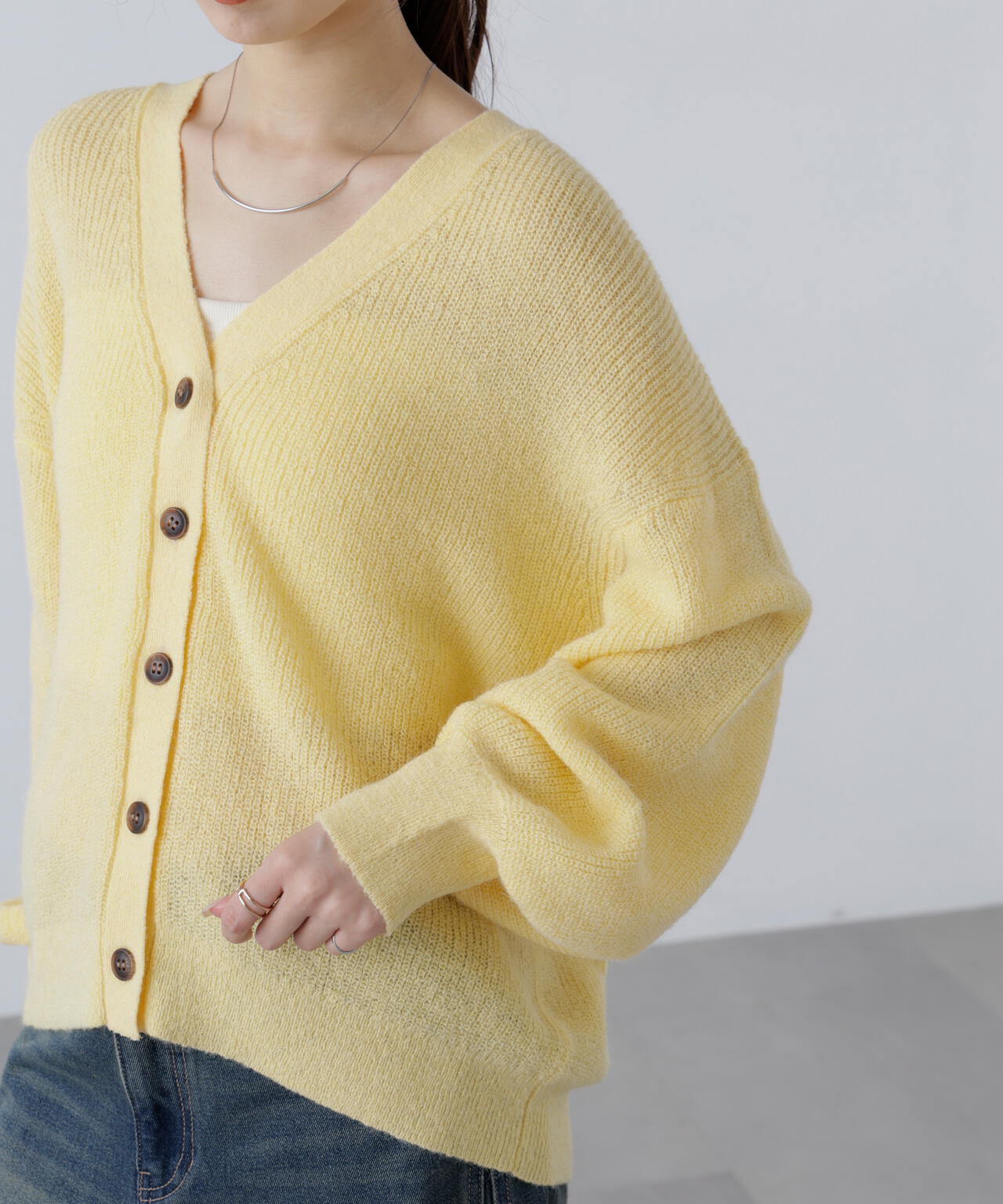 5GモヘヤタッチVネックカーディガン | FREE'S MART（フリーズマート