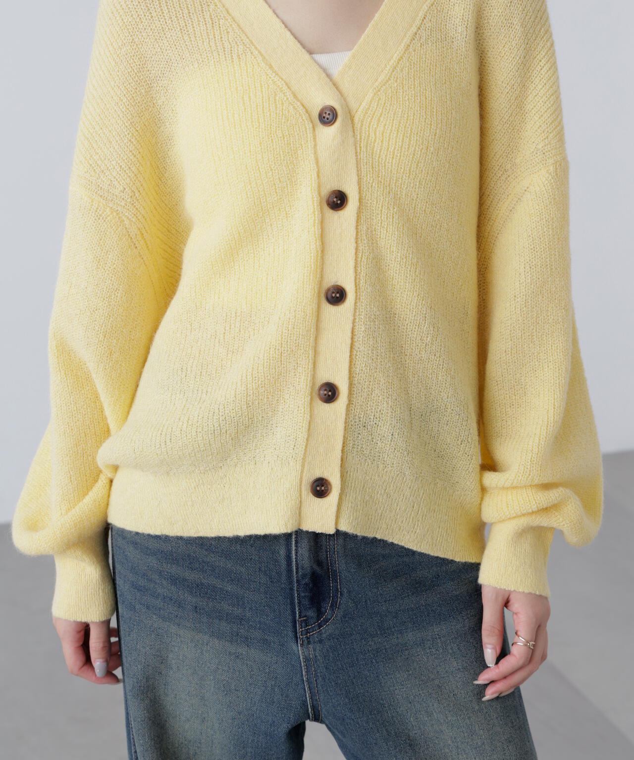 5GモヘヤタッチVネックカーディガン | FREE'S MART（フリーズマート