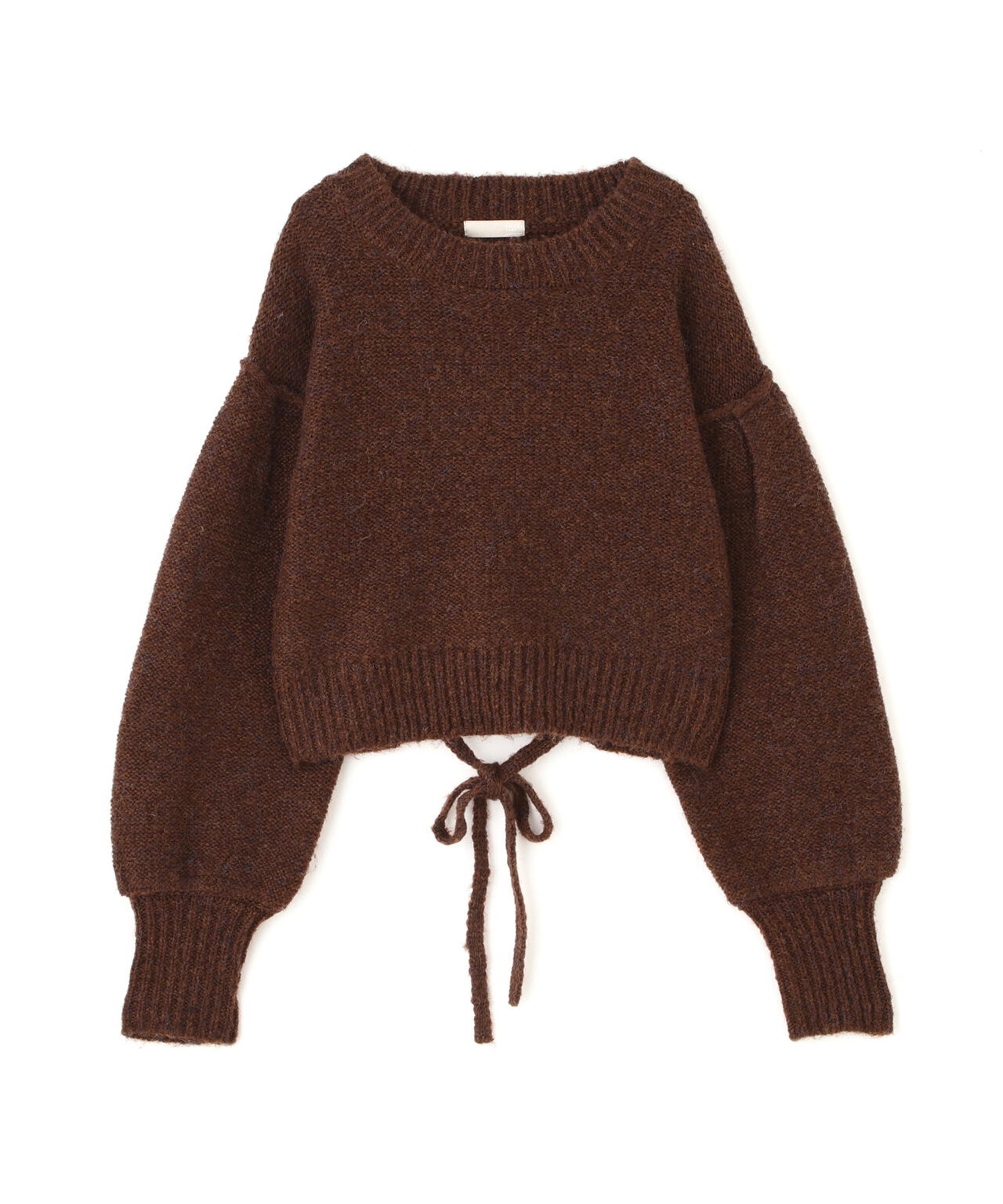 バックリボンショート丈ニット