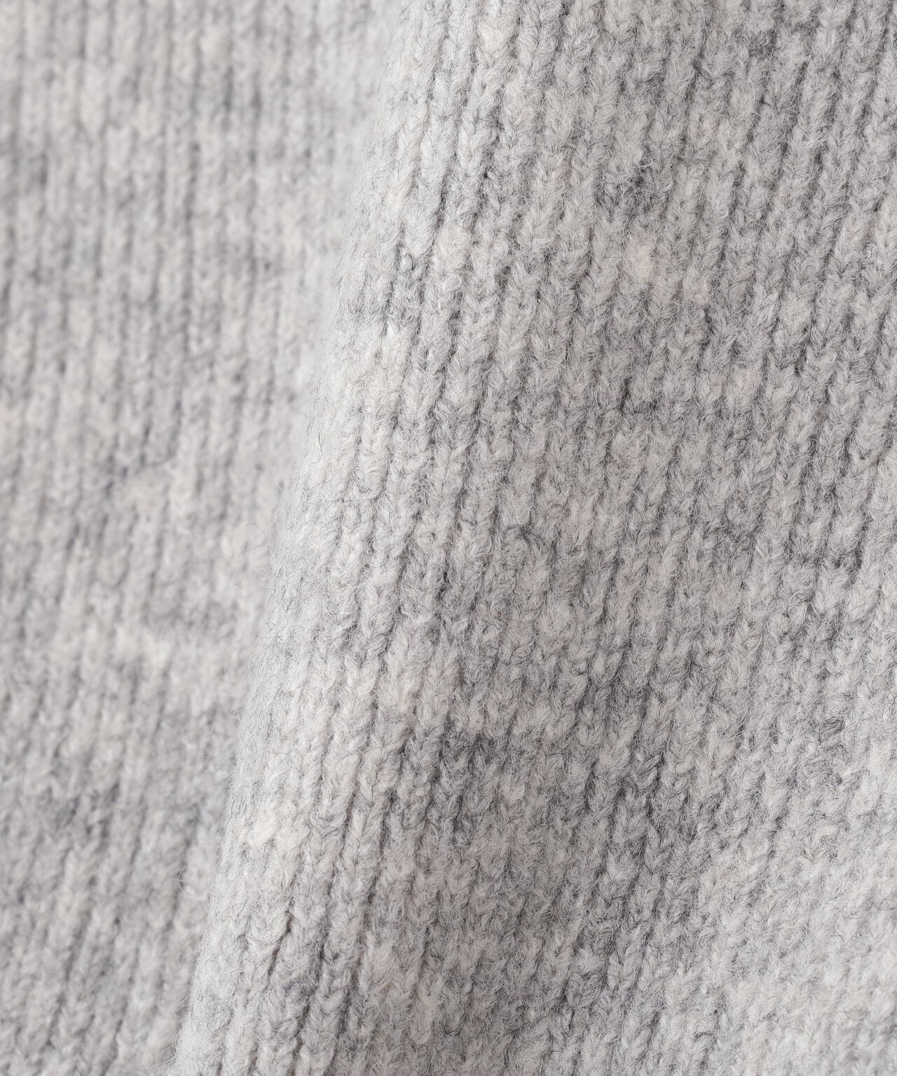 杢ストレッチ総針配色ステッチニット