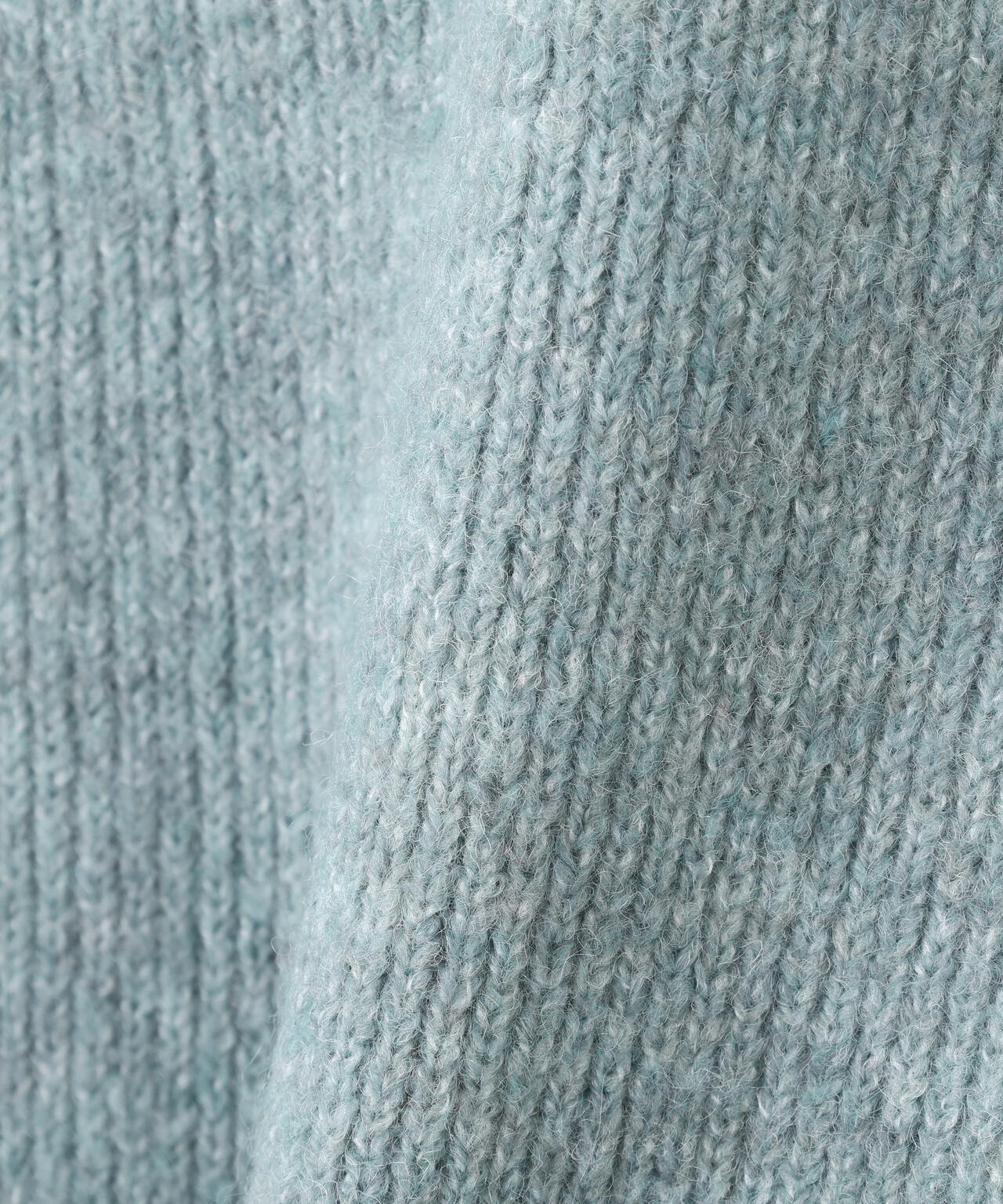 杢ストレッチ総針配色ステッチニット