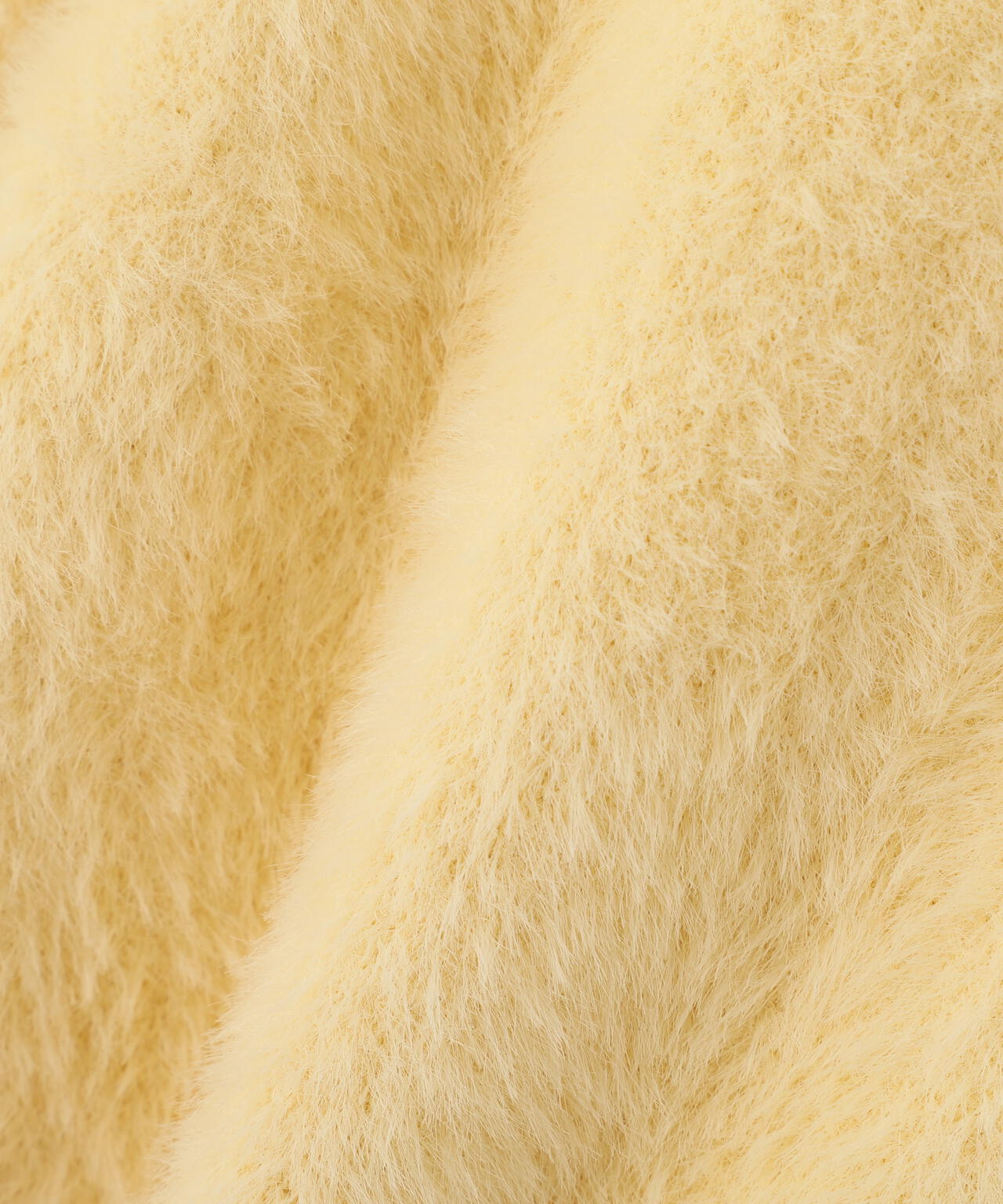 ショートシャギーペプラムニットカーディガン