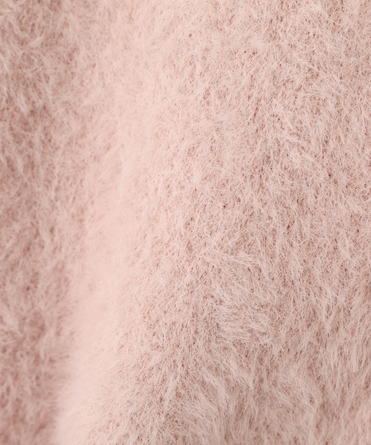 ショートシャギーペプラムニットカーディガン