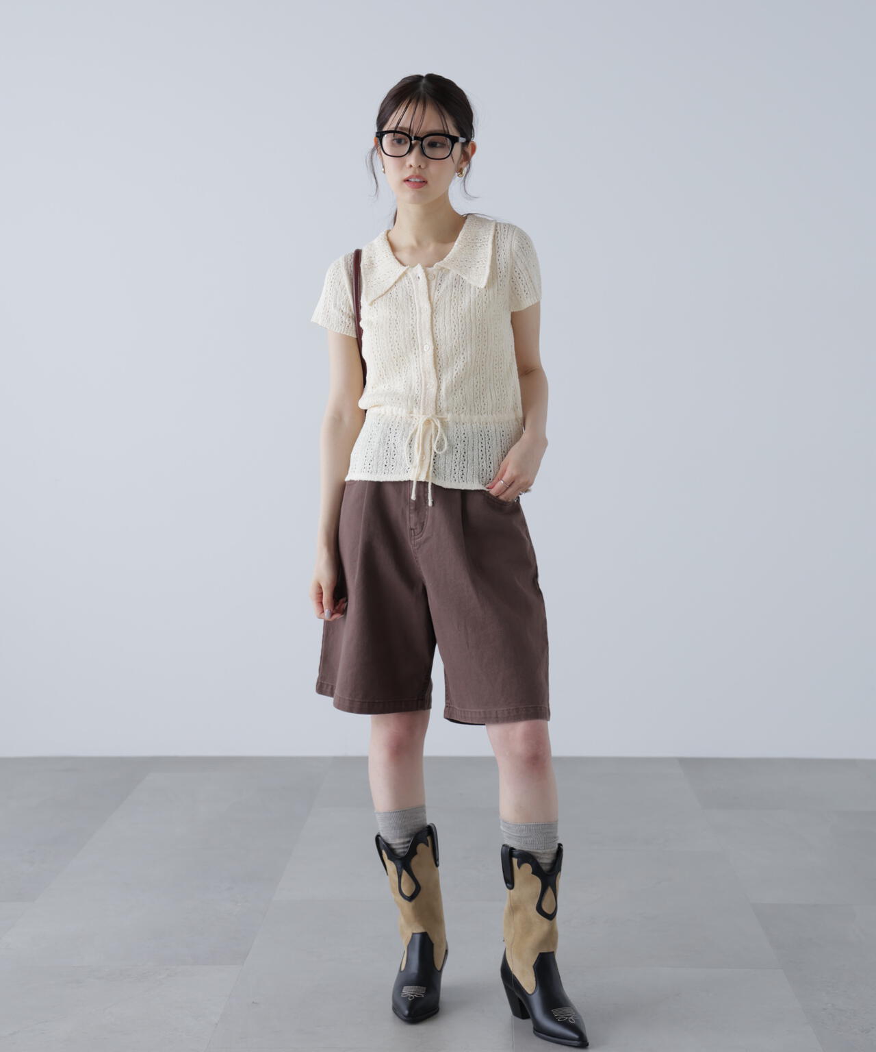 みむページ 透かし編みペプラムニット | FREE'S MART（フリーズマート