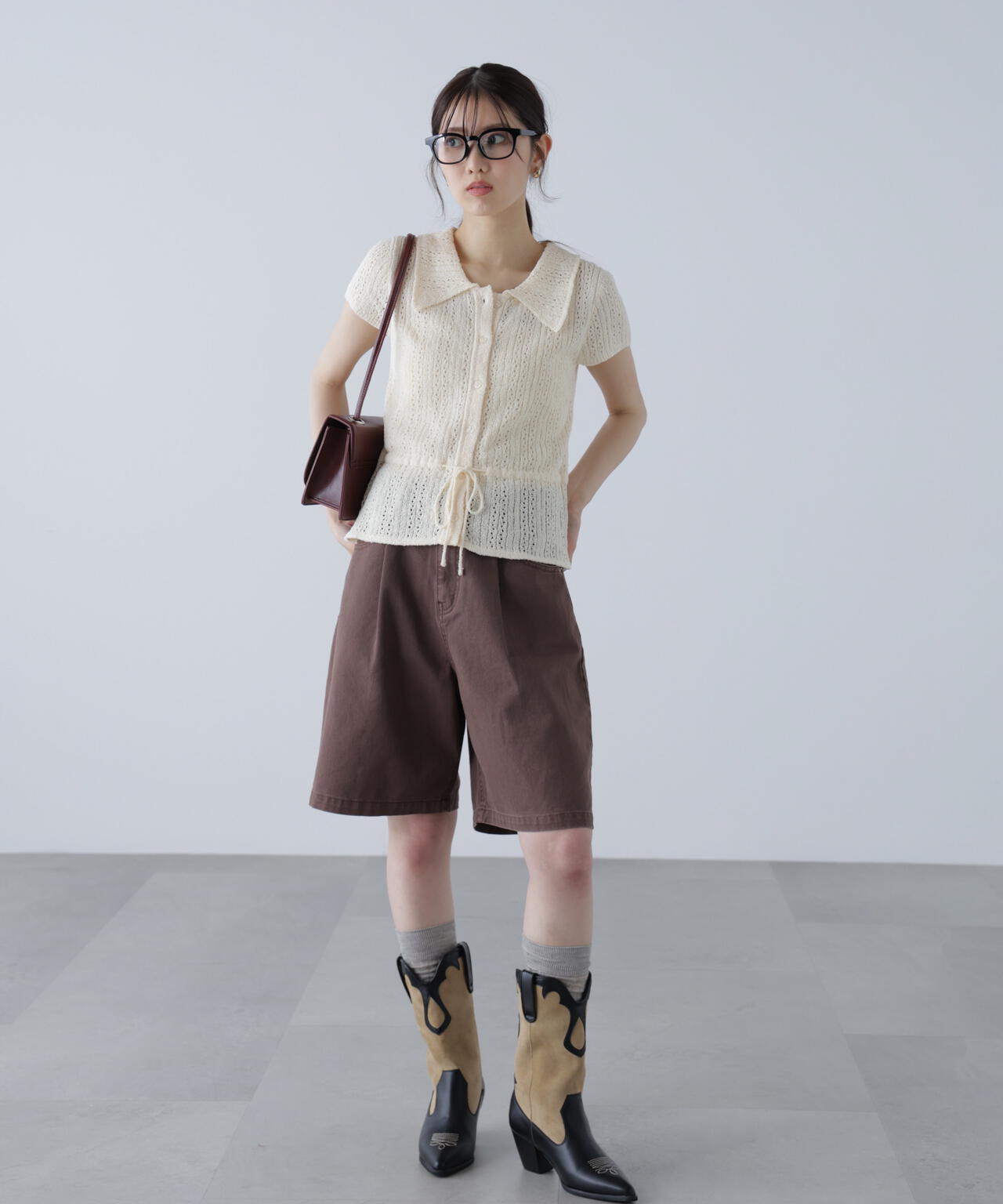 むむページ 透かし編みペプラムニット | FREE'S MART（フリーズマート