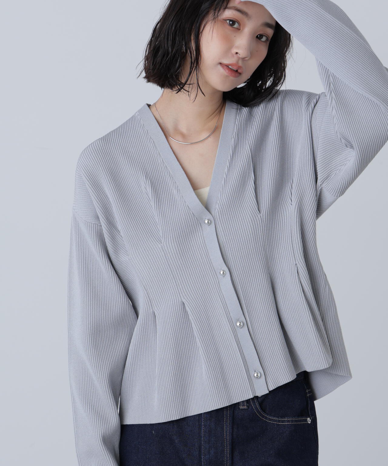 MFM】ウエストタックメタリックボタンカーディガン | FREE'S MART