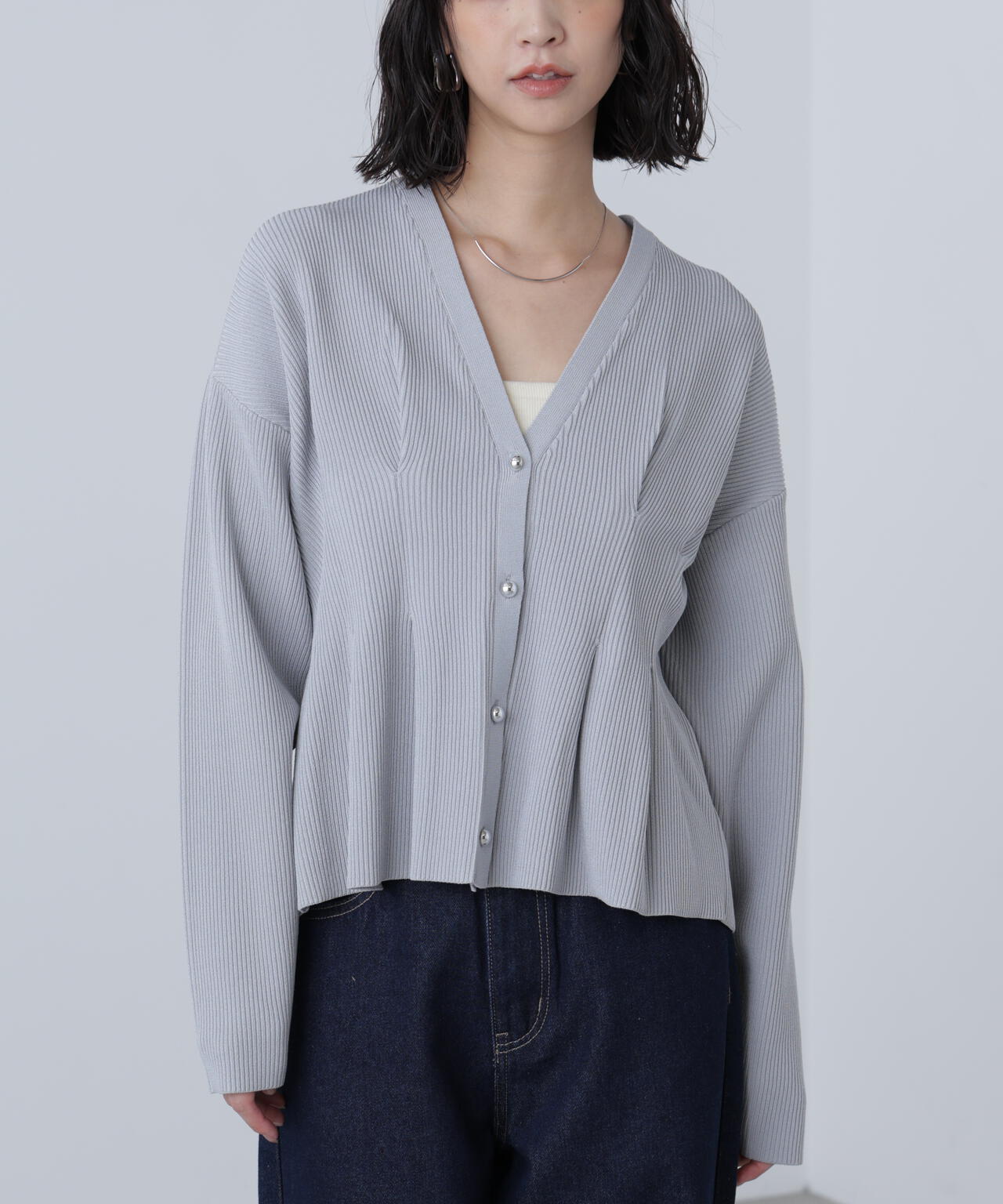 MFM】ウエストタックメタリックボタンカーディガン | FREE'S MART