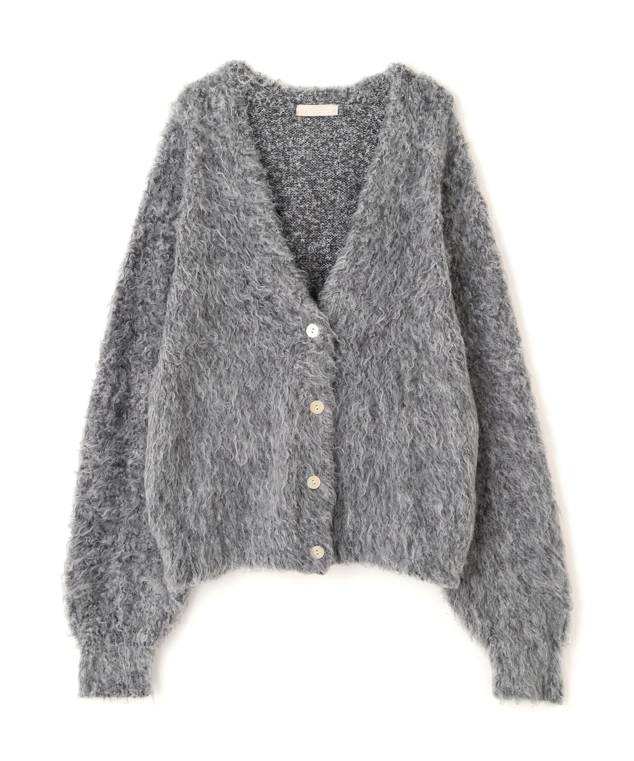 ウェーブ起毛Vネックカーディガン