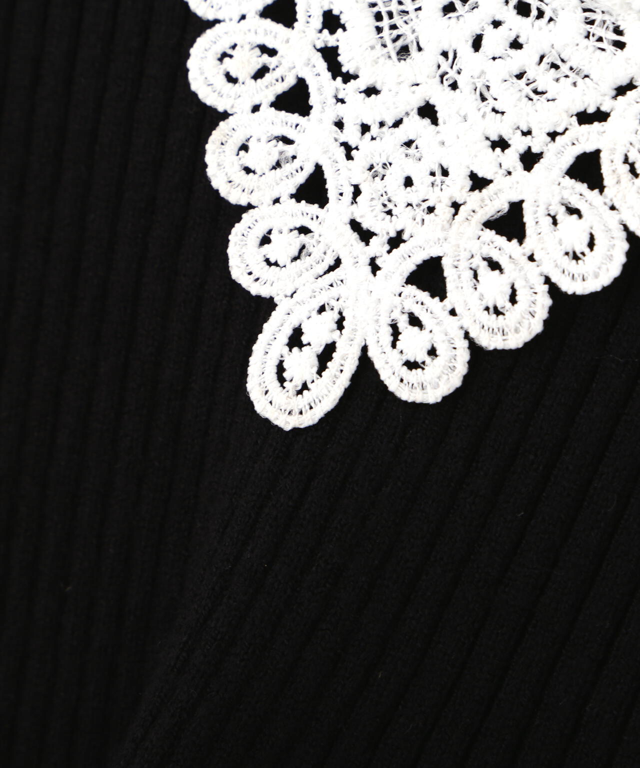 【MFM】白襟レースニット