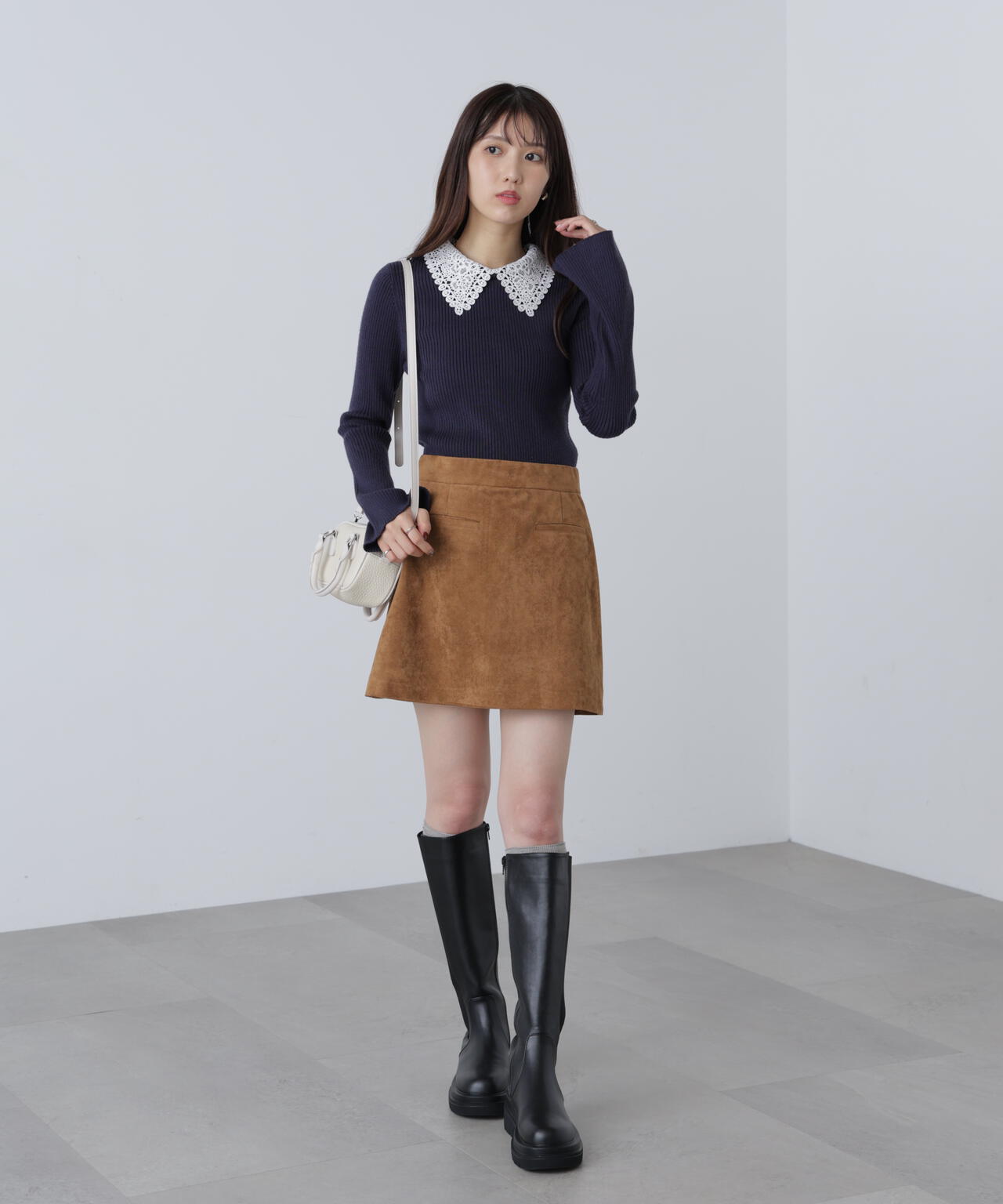 追加生産予約】【MFM】白襟レースニット | FREE'S MART（フリーズ