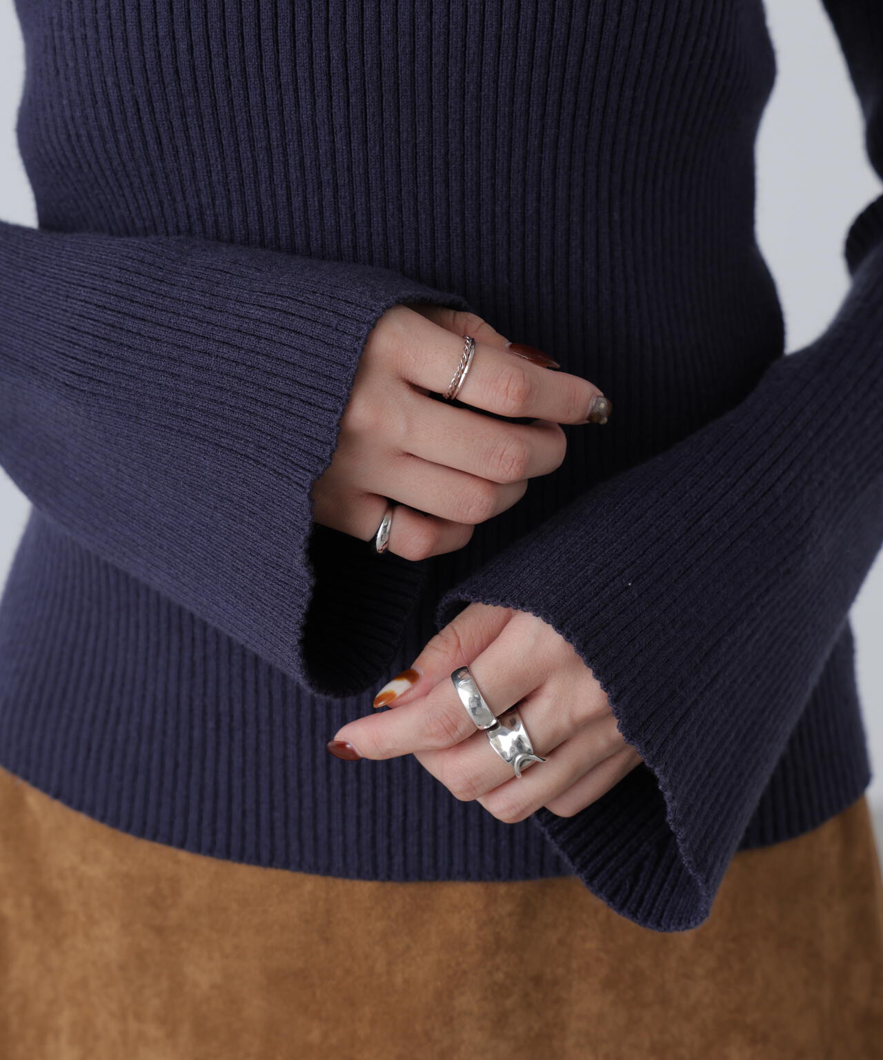 【MFM】白襟レースニット