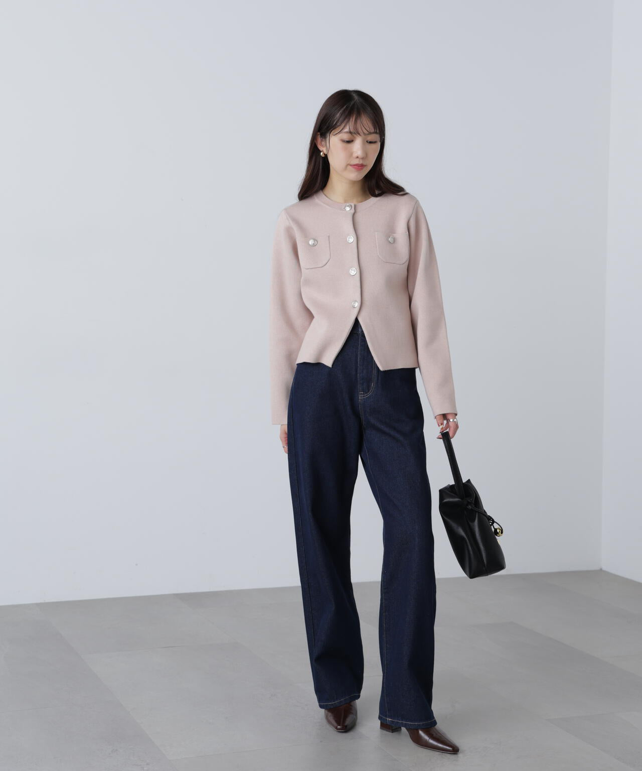 【MFM】エンブレムボタンニットカーディガン