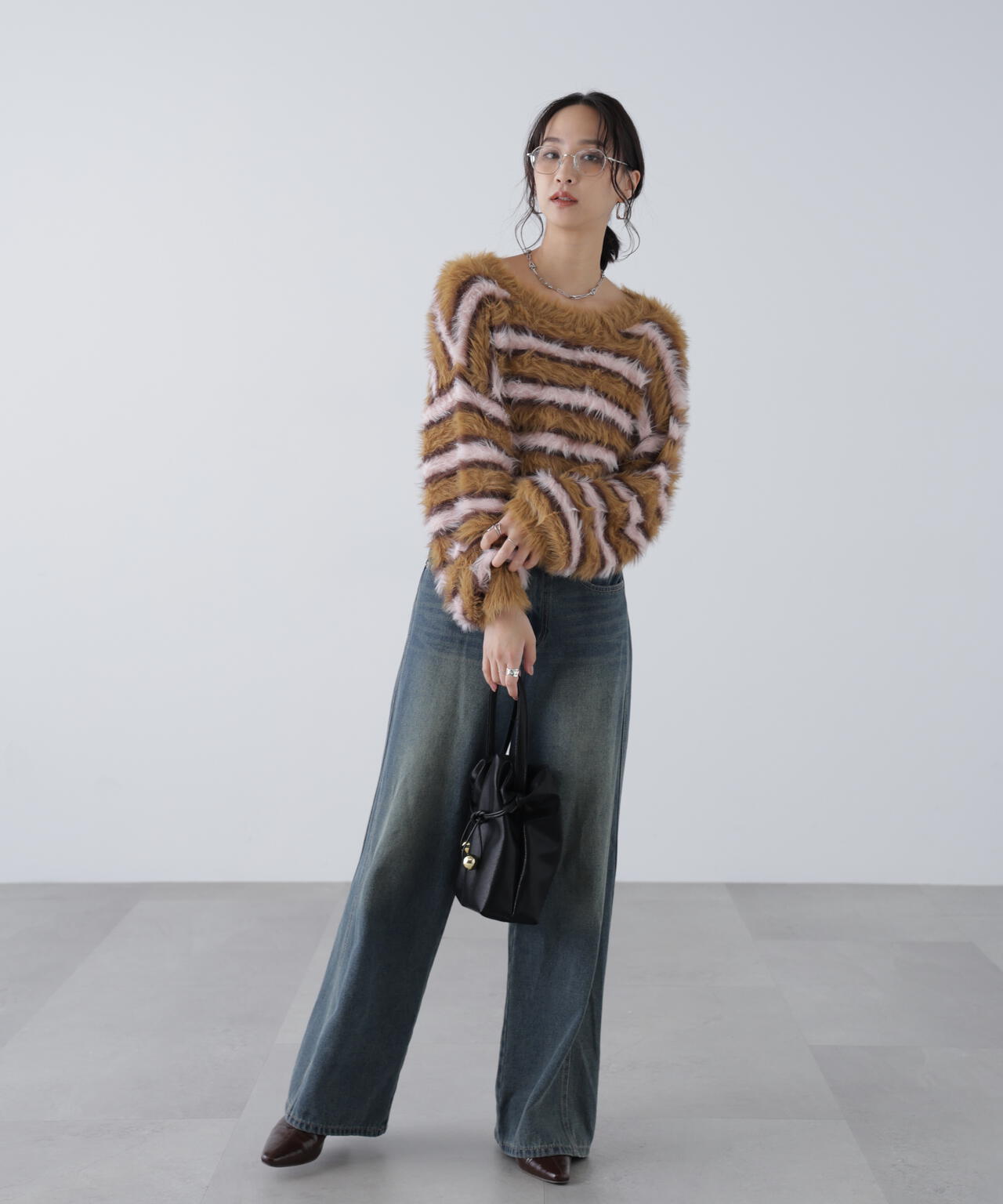 JUSGLITTY♡シャギークロップドニット JUSGLITTY（ジャスグリッティー）の「シャギークロップドニット