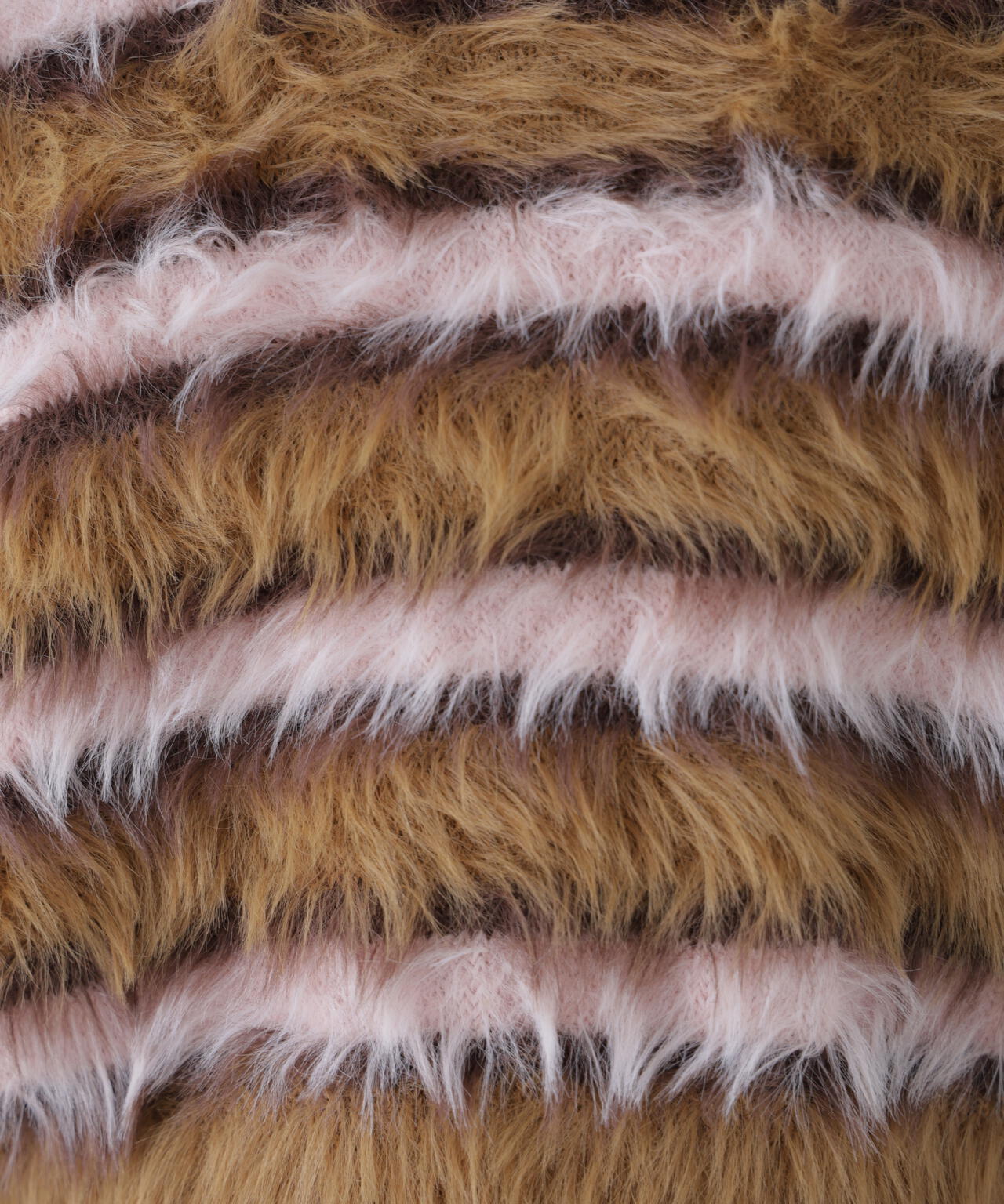 シャギーボーダークロップドニット