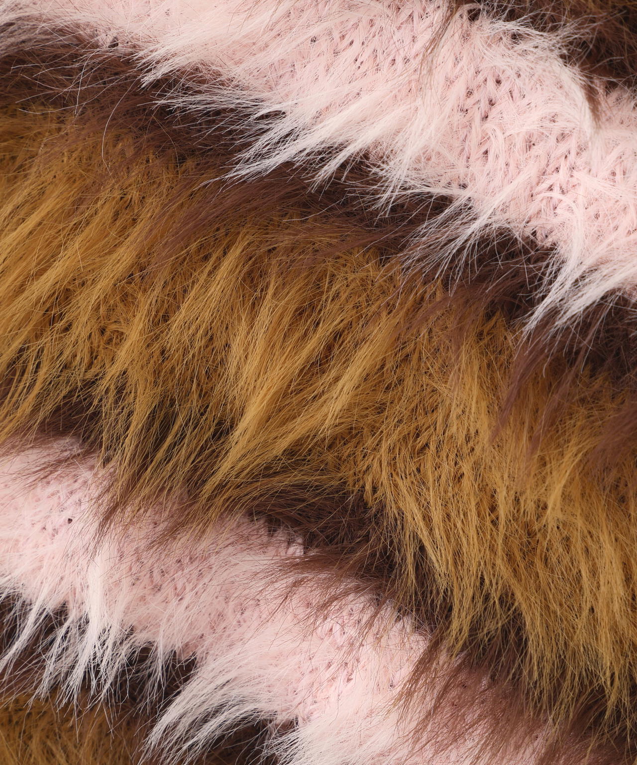 シャギーボーダークロップドニット