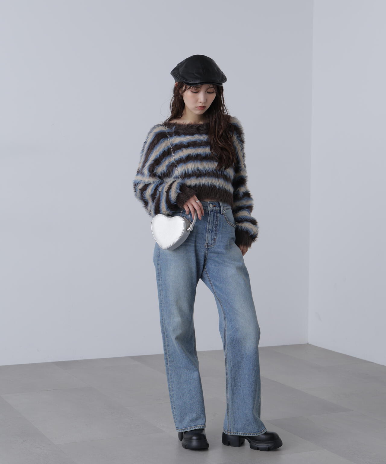 JUSGLITTY♡シャギークロップドニット JUSGLITTY（ジャスグリッティー）の「シャギークロップドニット