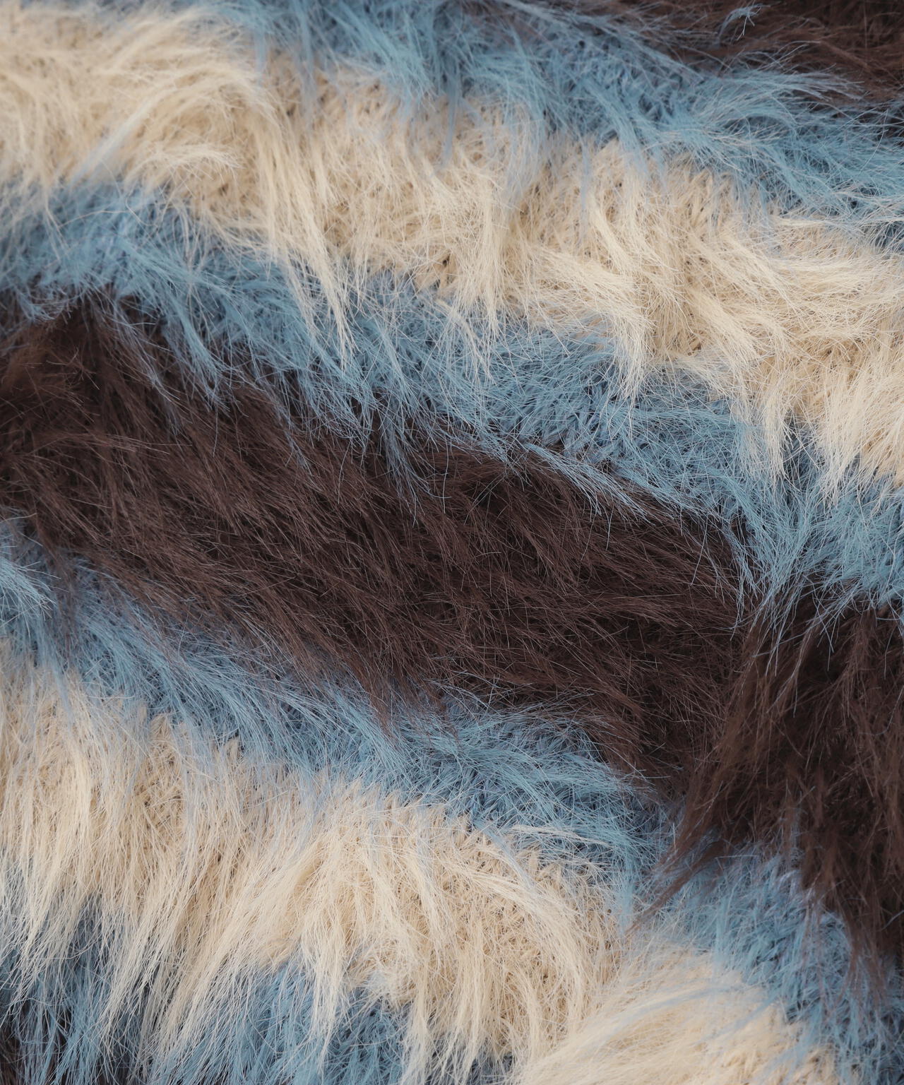 シャギーボーダークロップドニット