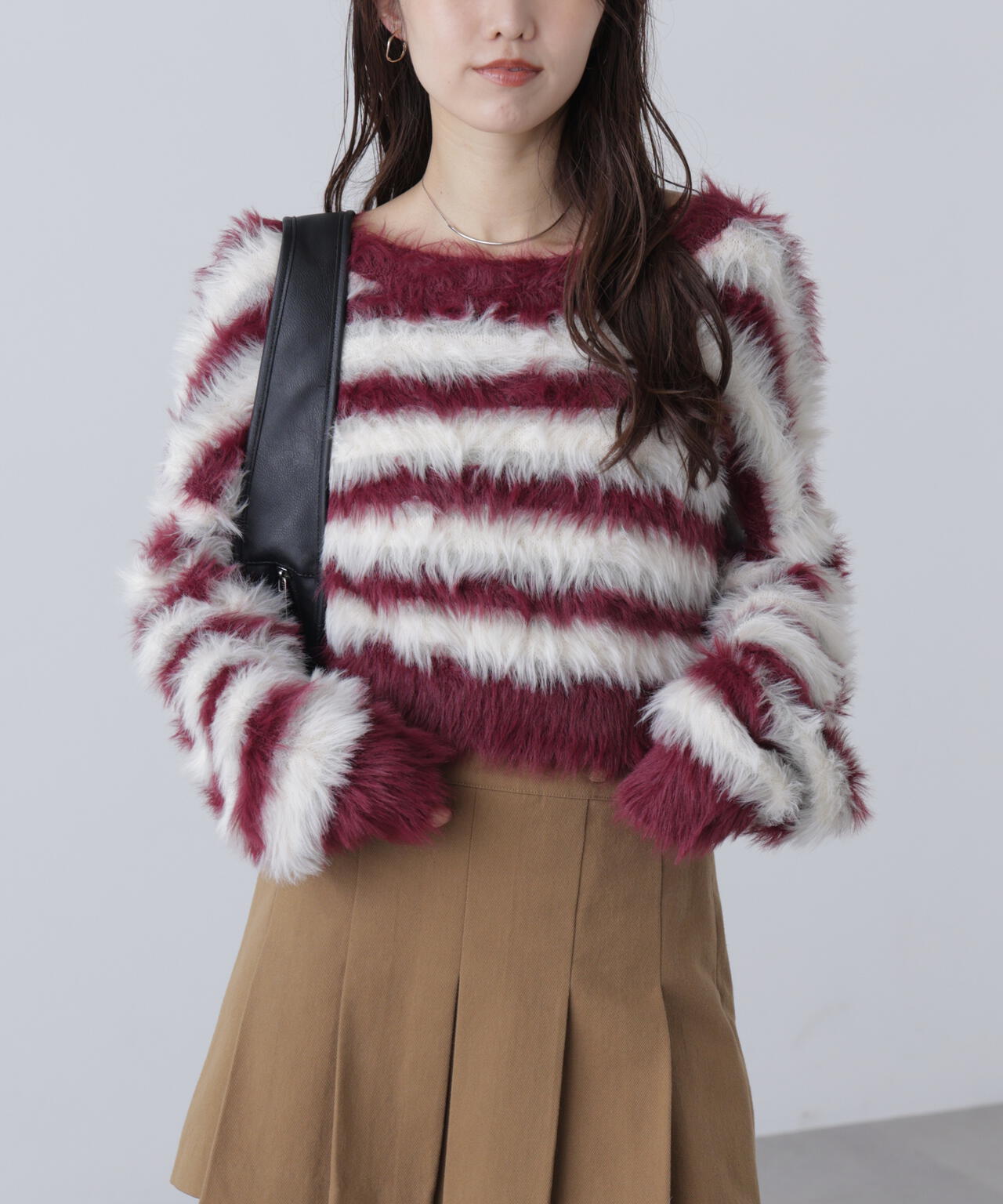 JUSGLITTY♡シャギークロップドニット JUSGLITTY（ジャスグリッティー）の「シャギークロップドニット