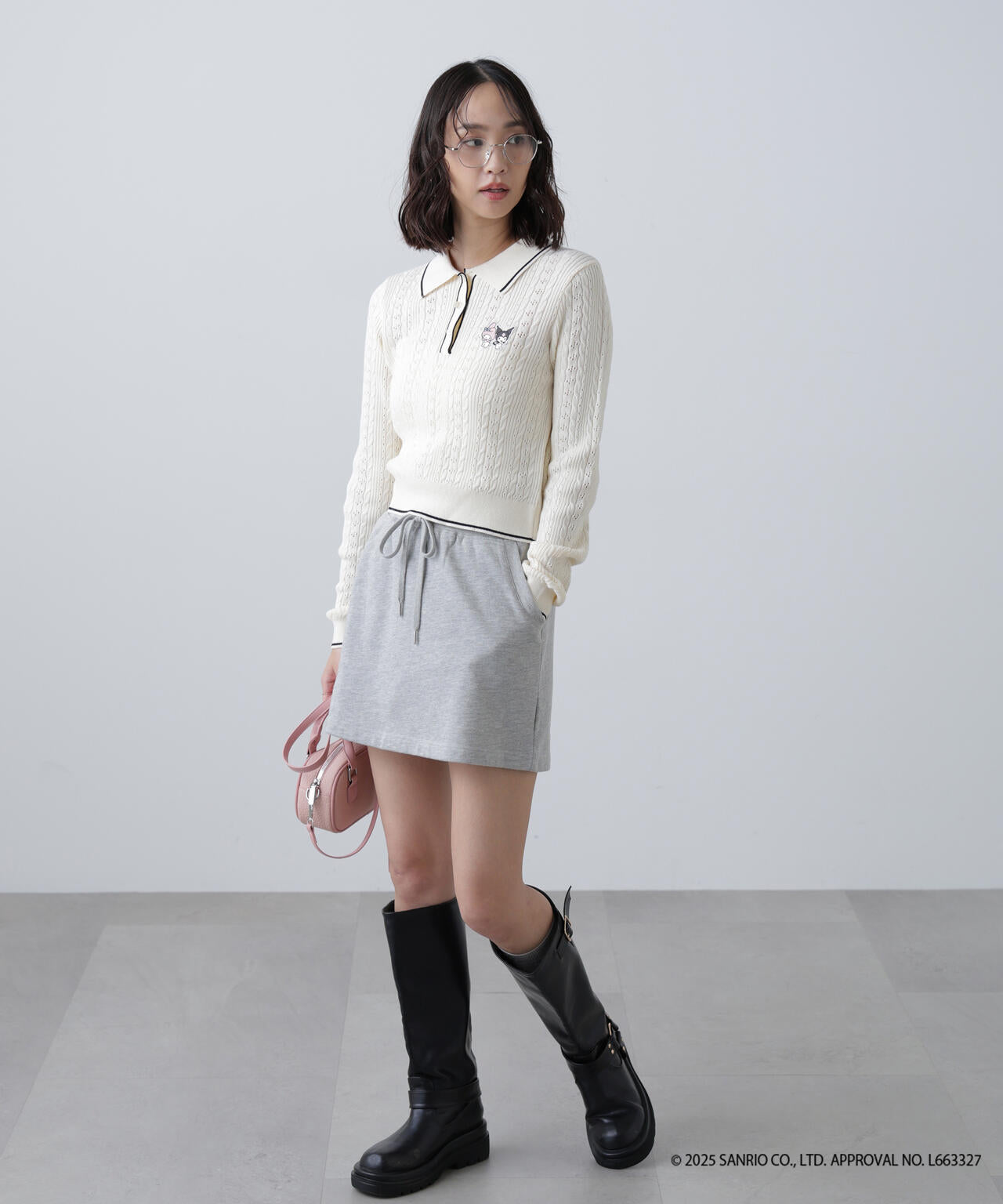 〈メロクロコラボ〉ニット長袖プルオーバー