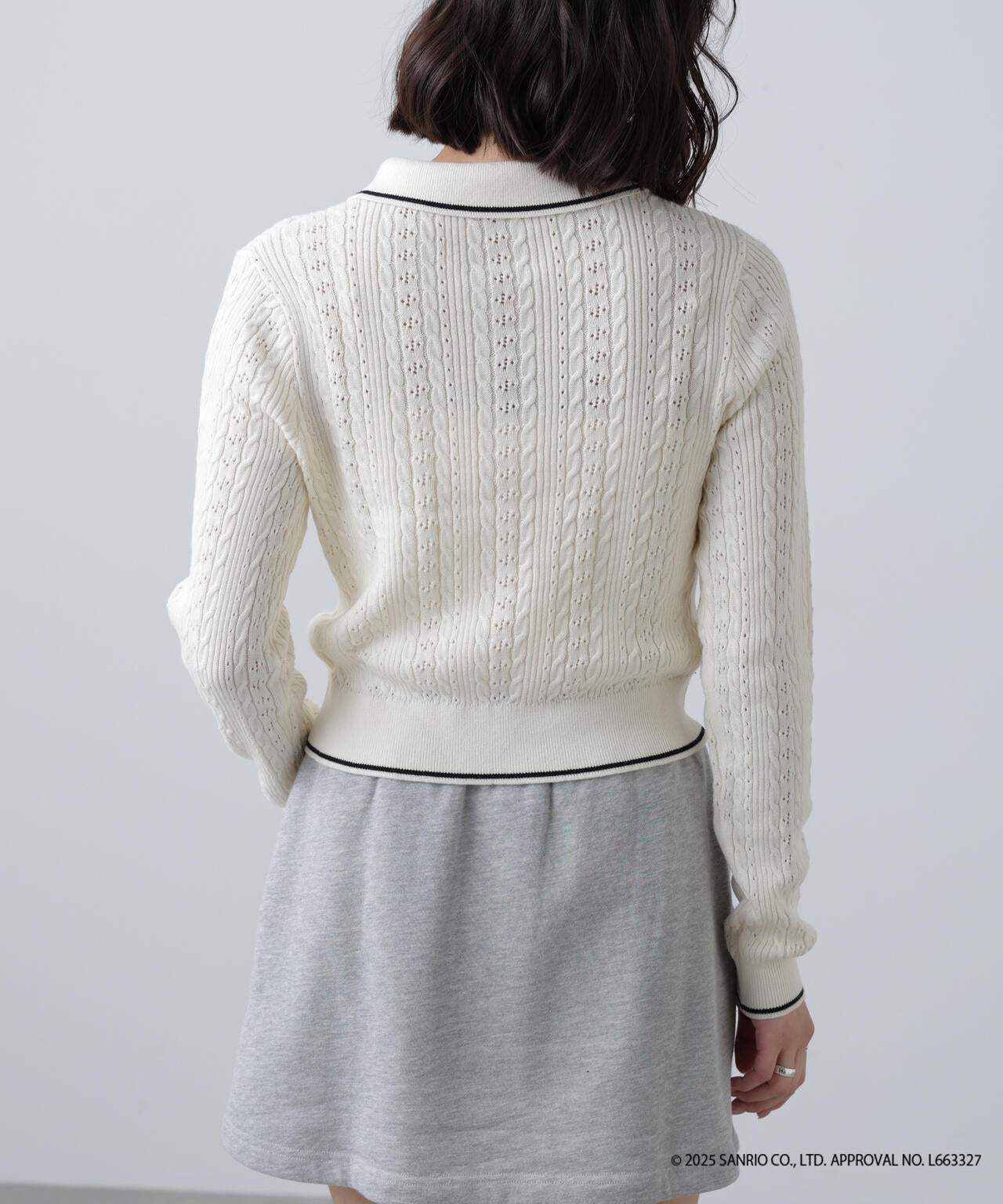 新品モラビト　カタログ掲載ニット＆ロゴプリントブラウス　サイズ４０　¥53900 新品モラビト カタログ掲載ニット＆ロゴプリントブラウス サイズ