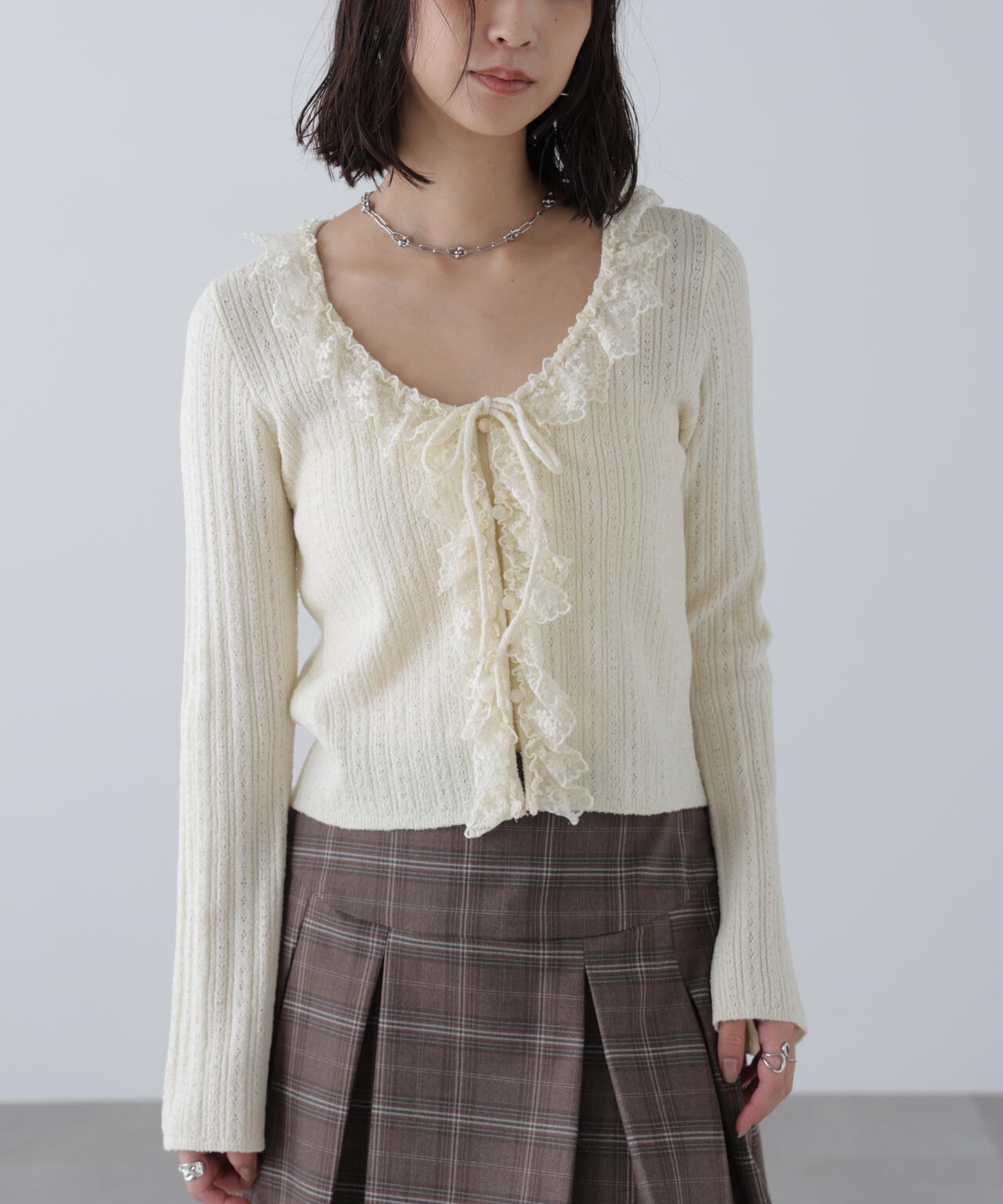ミニブークレーフリルレースカーディガン | FREE'S MART（フリーズ