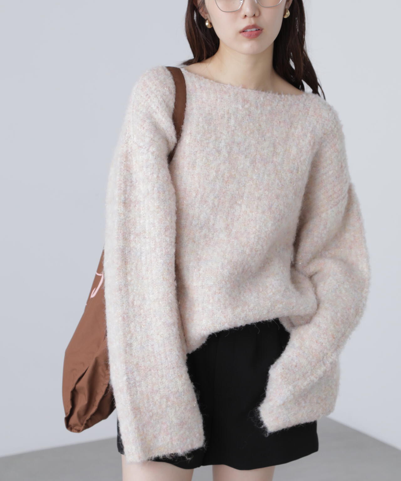 ラメミックスブークレー畔ニット | FREE'S MART（フリーズマート