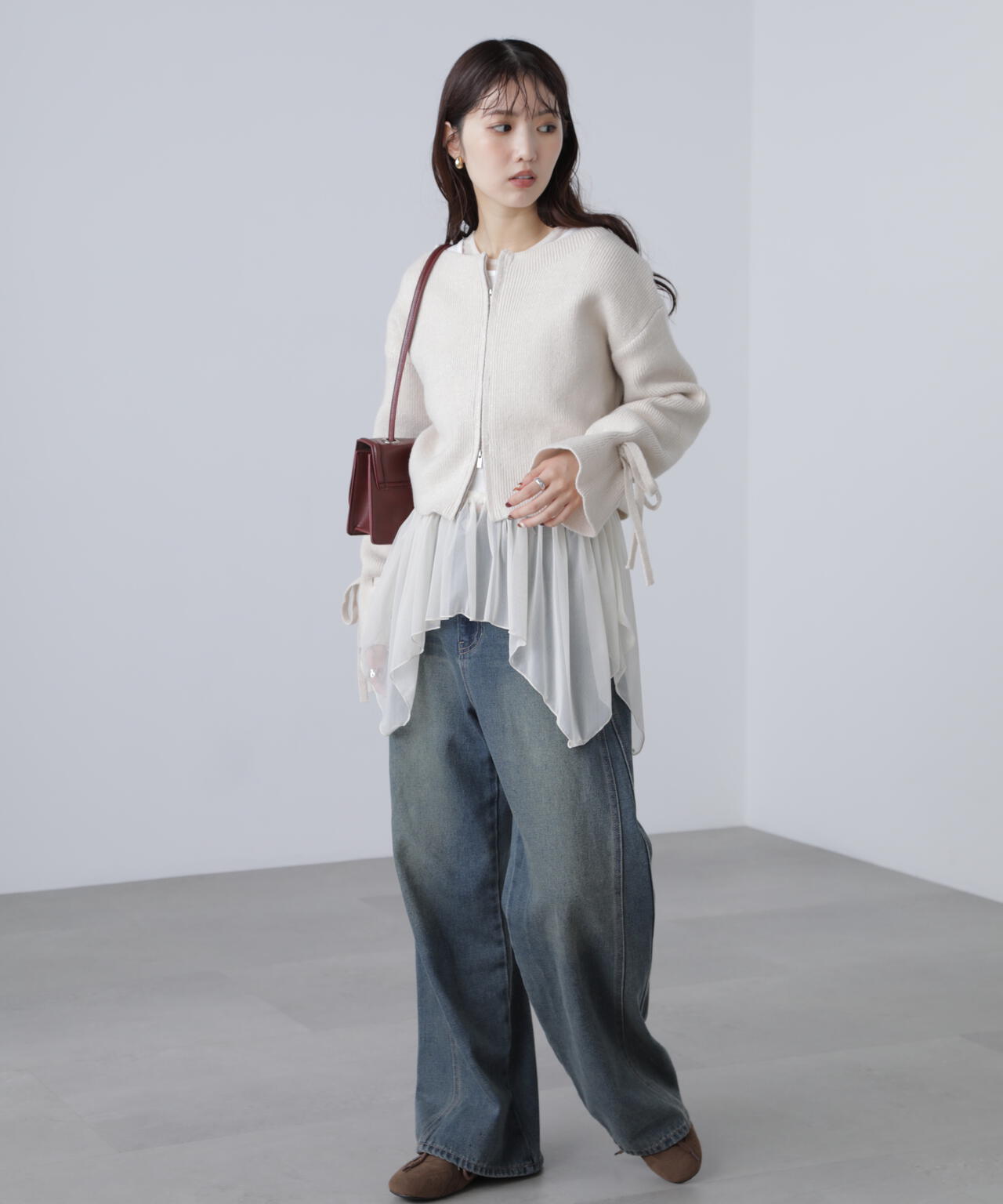 ダブルジップキャンディスリーブカーディガン | FREE'S MART（フリーズ