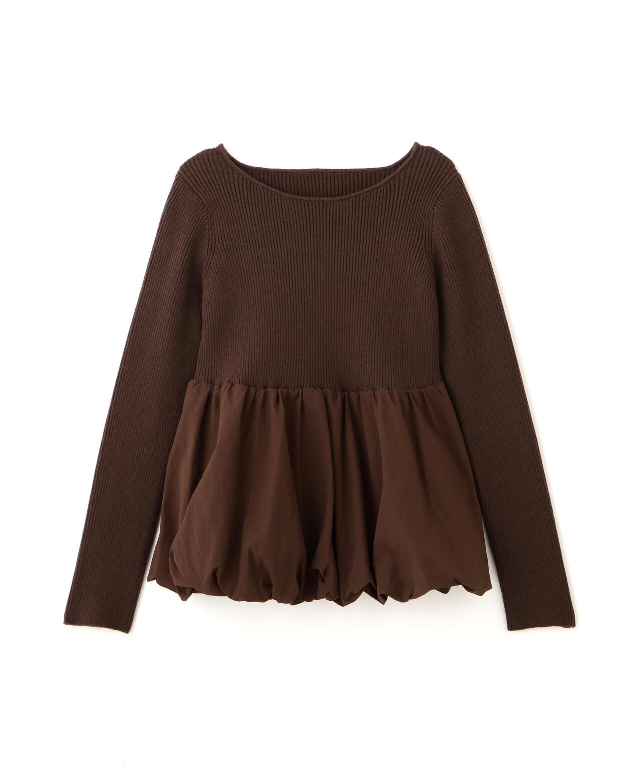 【MFM】ペプラムバルーンニット