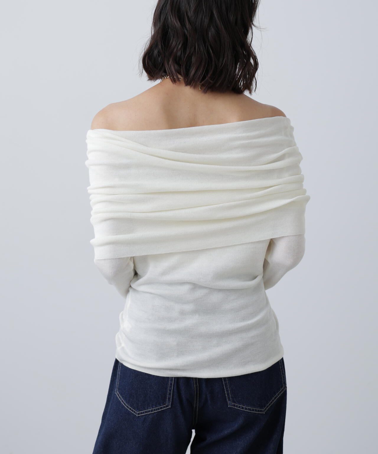 【RIO企画】袖口ボタンオフショルニット〈MFM〉