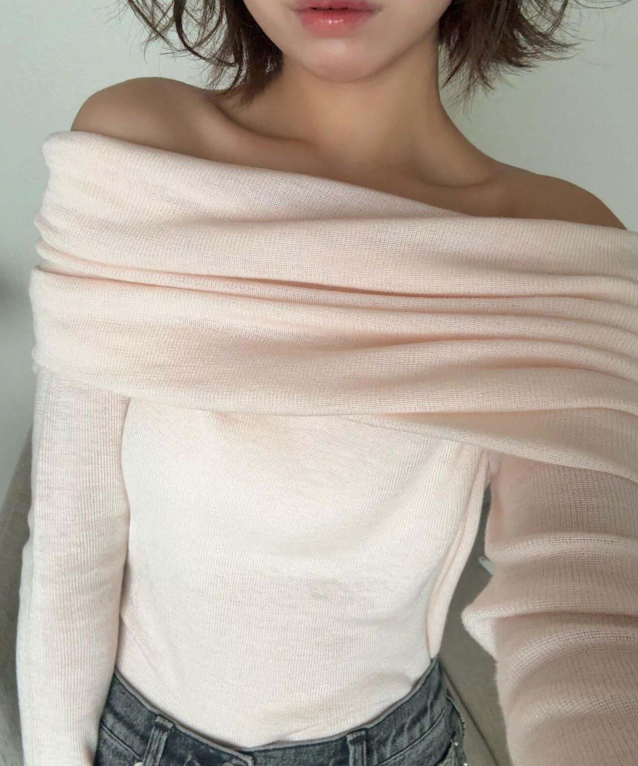 【RIO企画】袖口ボタンオフショルニット〈MFM〉