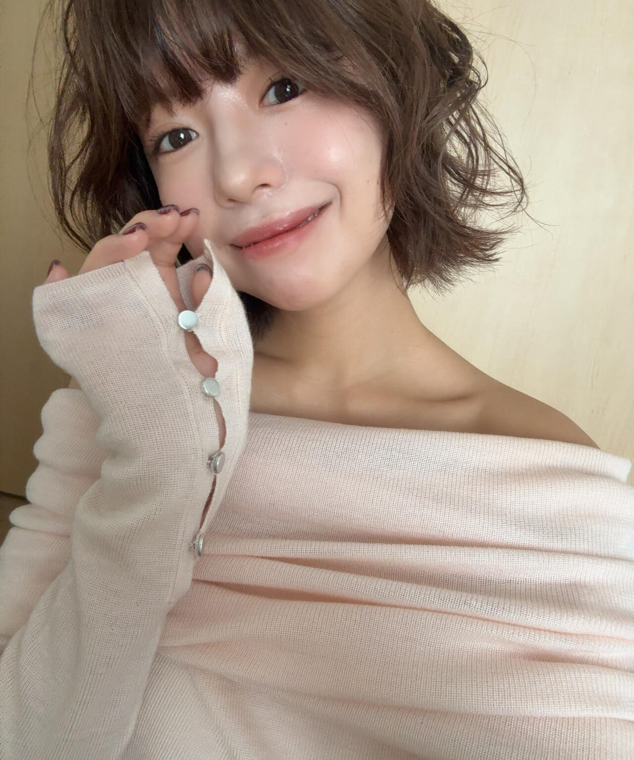 【RIO企画】袖口ボタンオフショルニット〈MFM〉