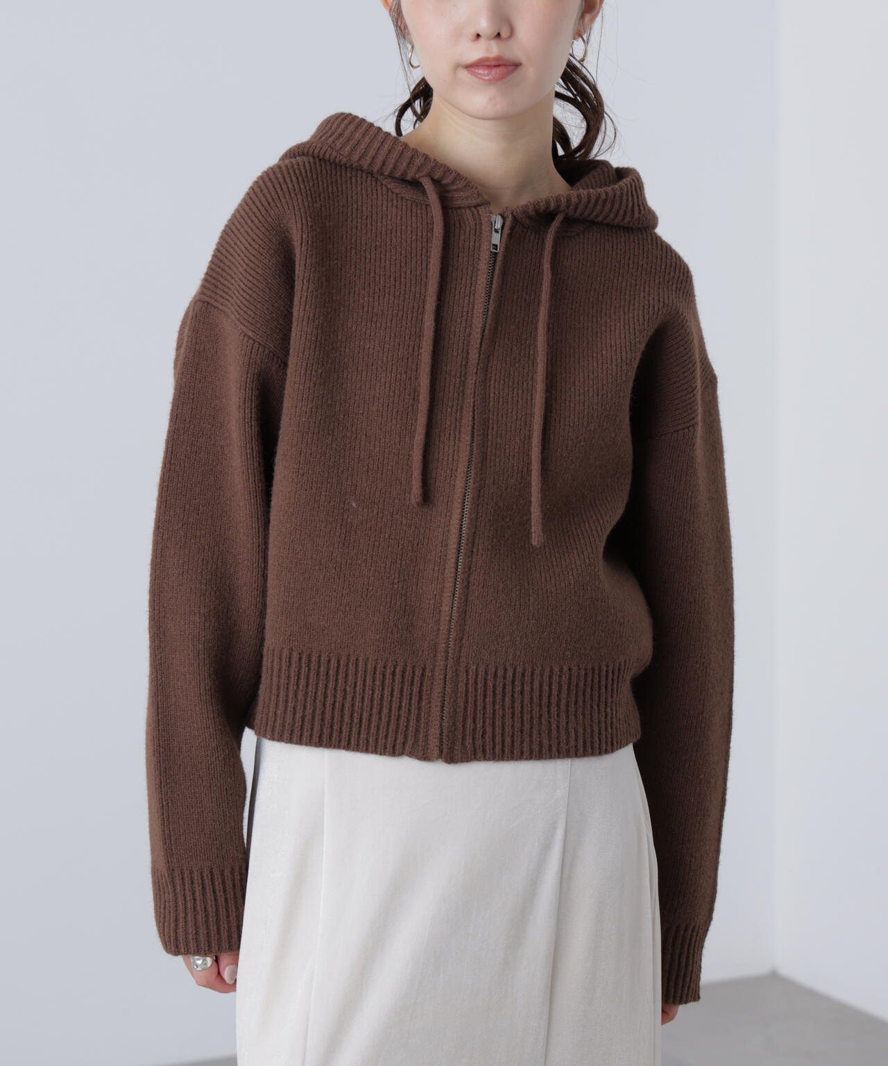 ジップニットパーカー