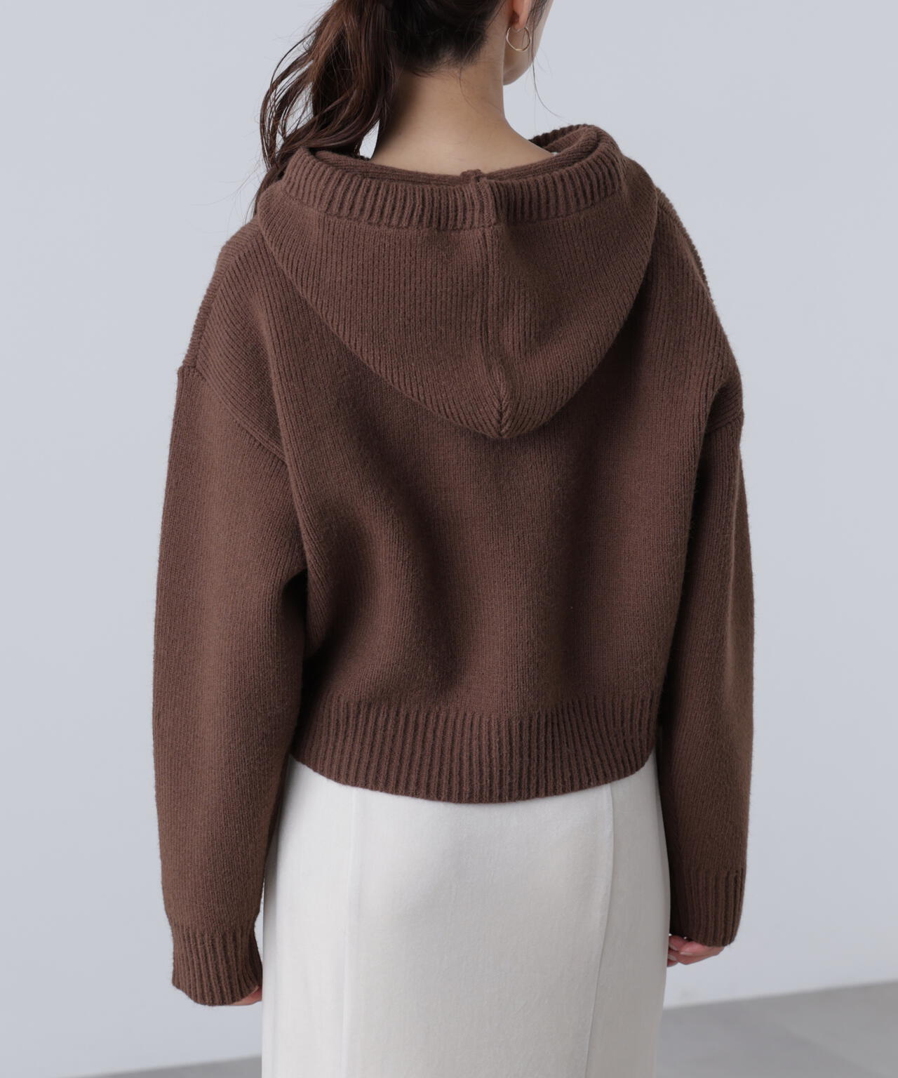 ジップニットパーカー