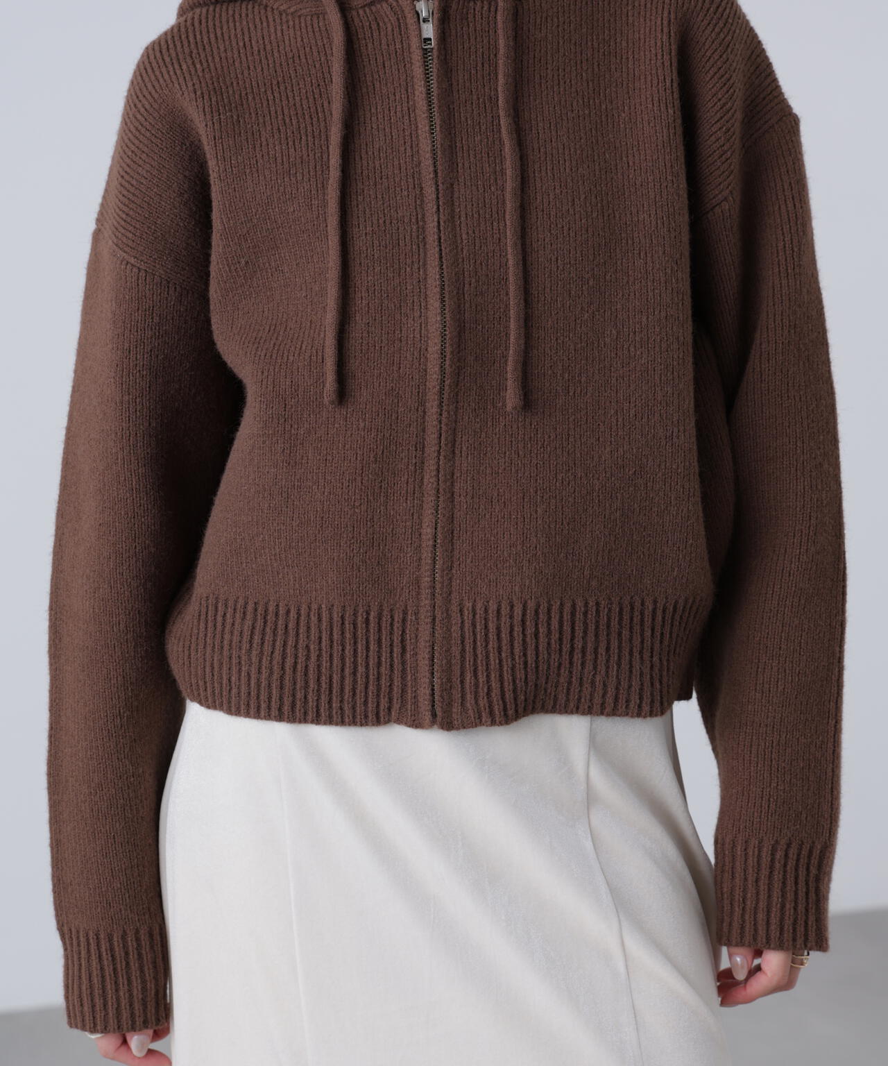 ジップニットパーカー