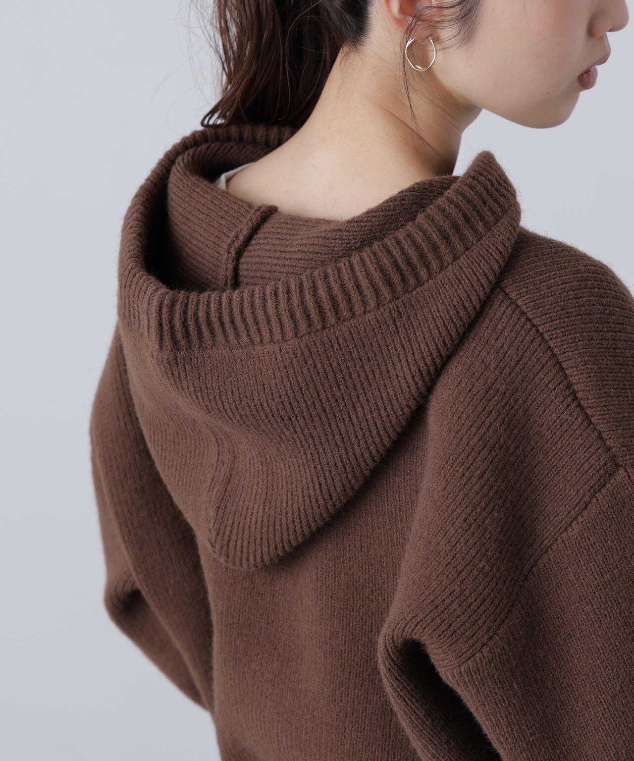 ジップニットパーカー