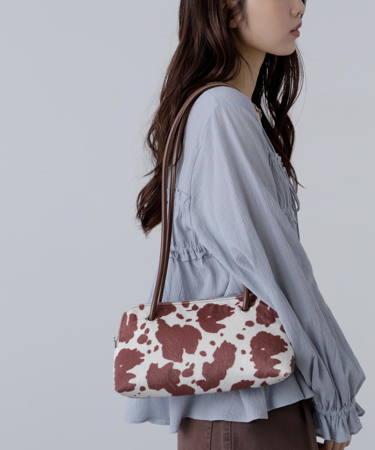 ロングショルダー横長バッグ