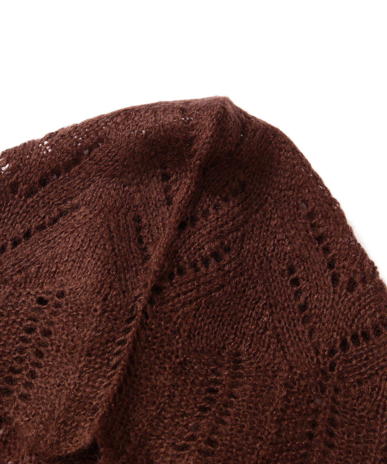 透かし編みフードマフラー