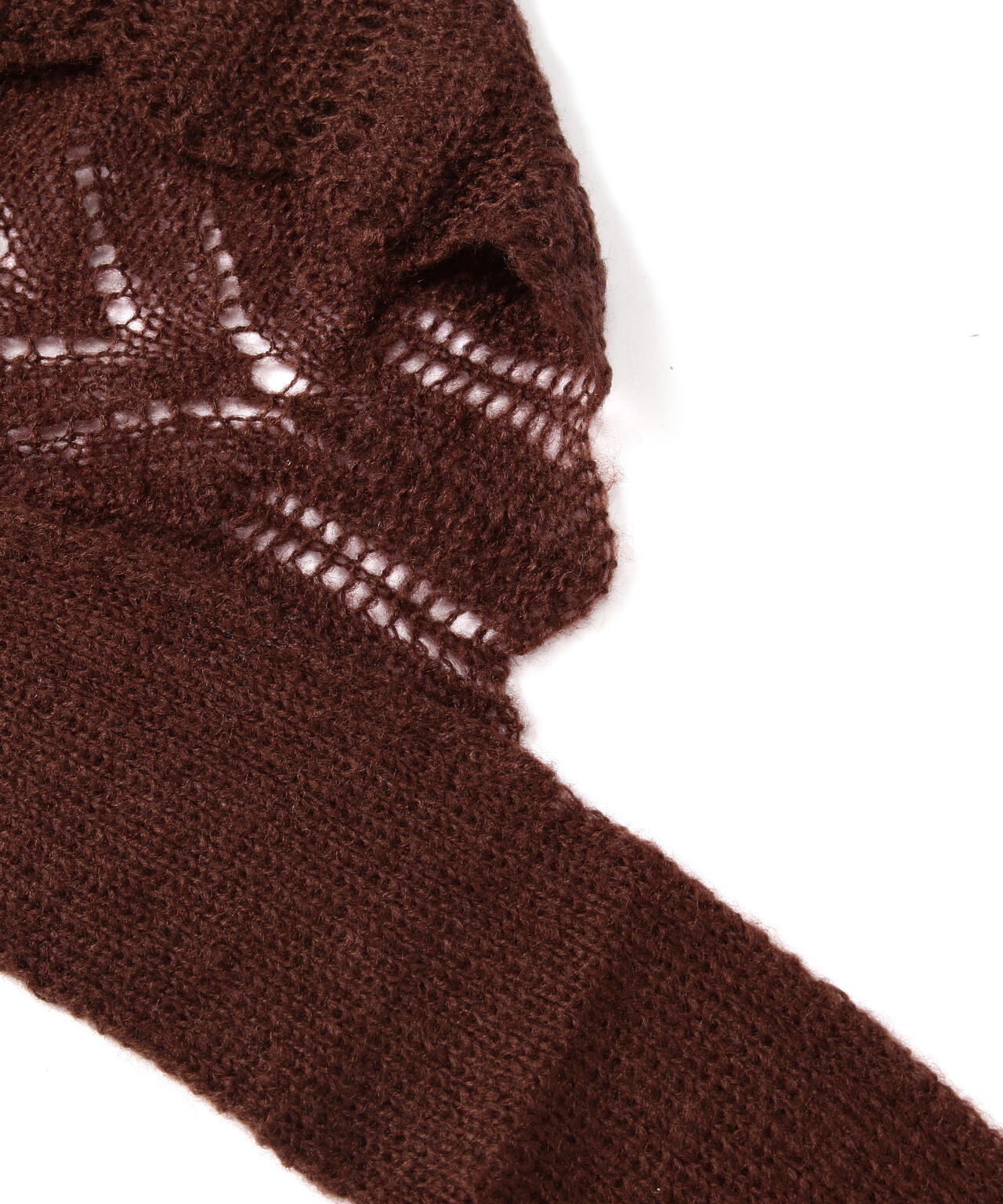 透かし編みフードマフラー