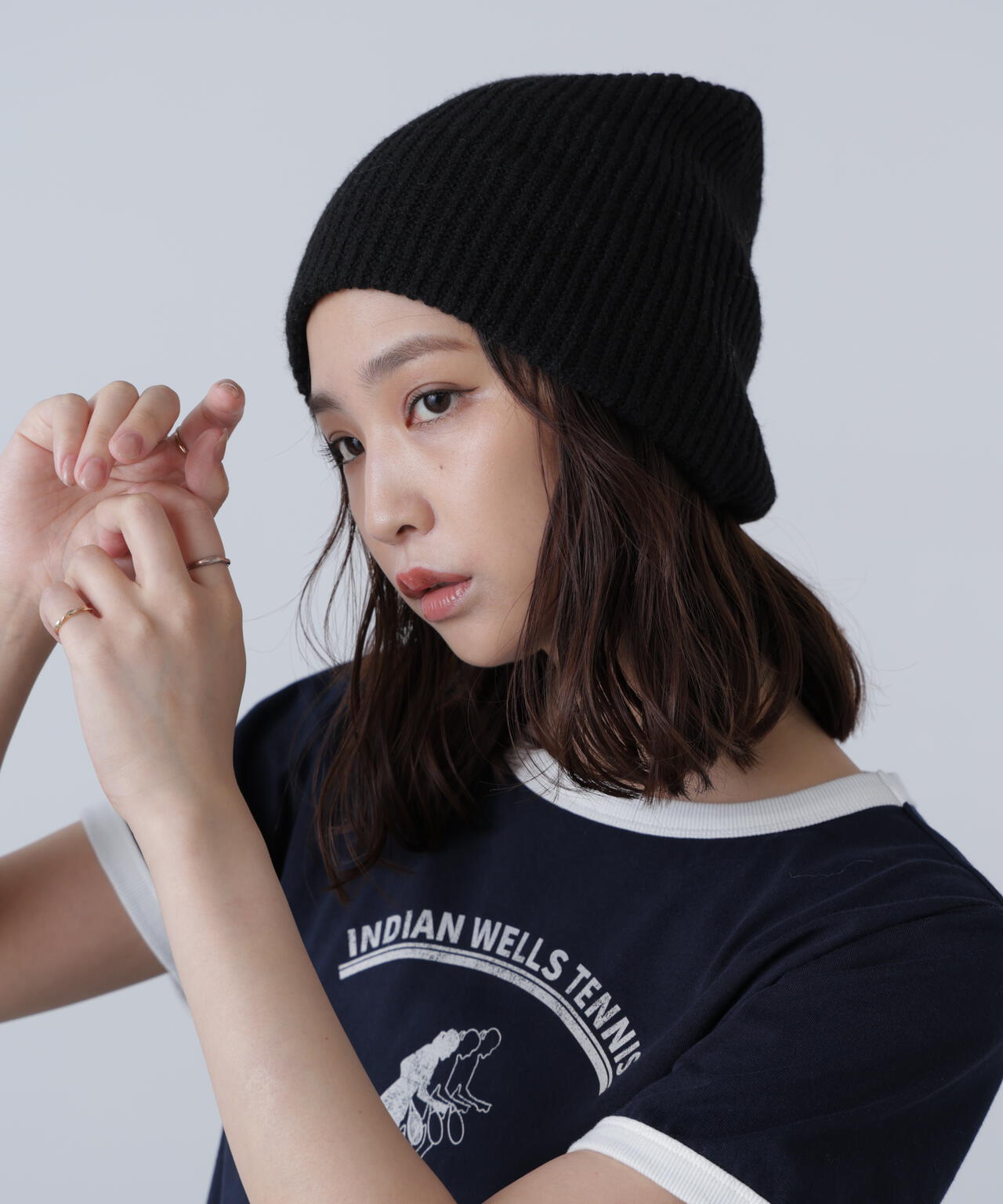 シンプルビッグビーニー