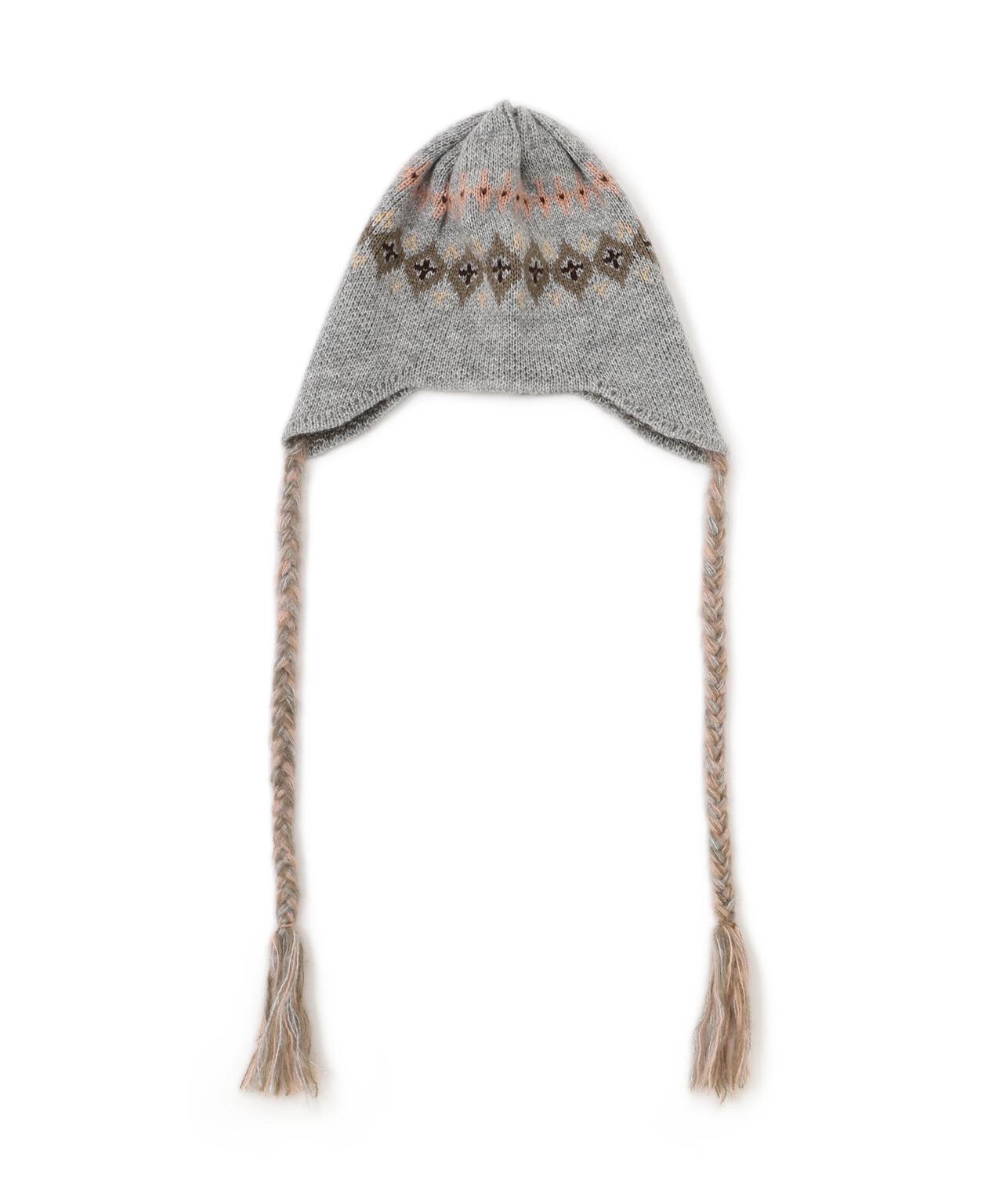 ノルディック柄イヤーニット帽
